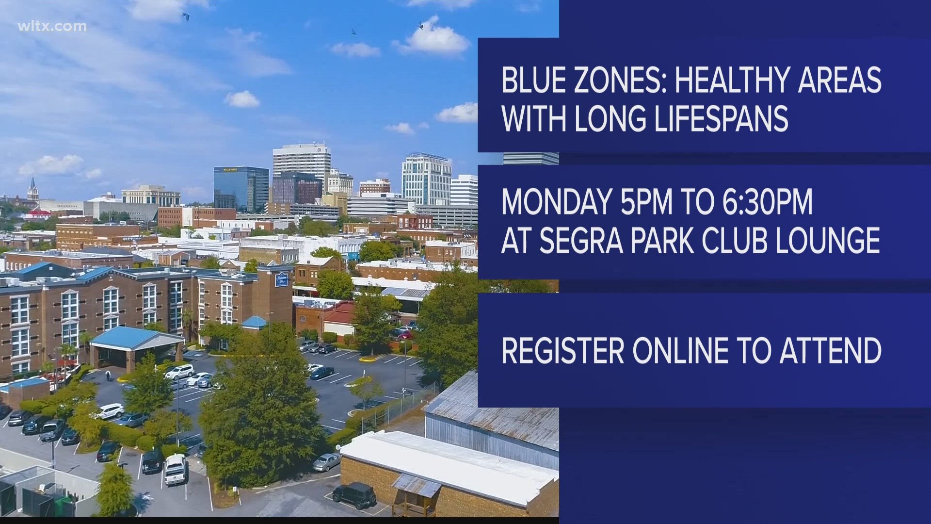 Blue Zones are areas where life expectancy is high, and the community is healthy. The April 1 public forum will explore how Columbia might become a Blue Zone.