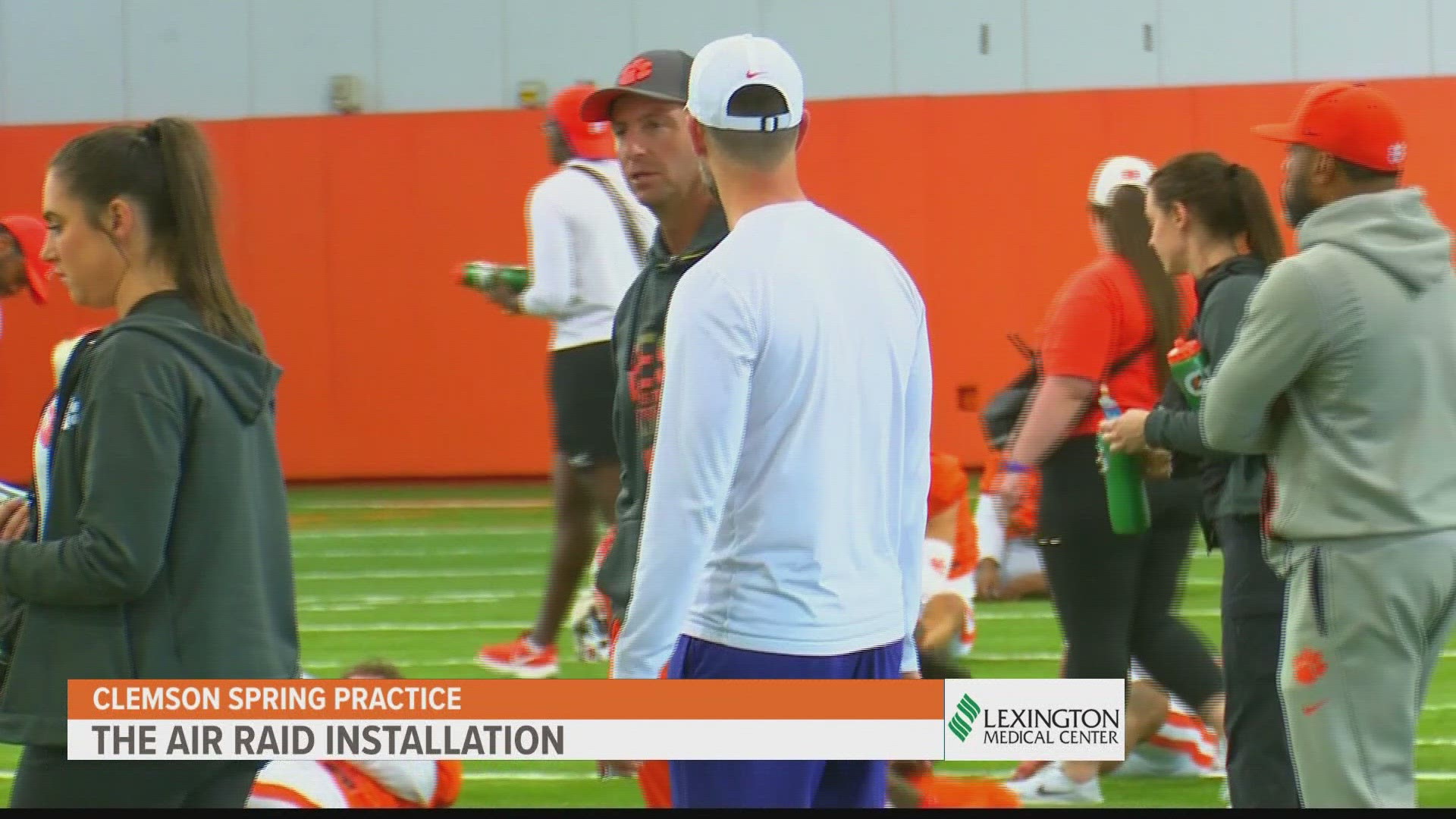 Clemson quarterback Hunter Helms talks about new offensive coordinator/quarterbacks coach Garrett Riley and also what it's like being the veteran in the QB room.