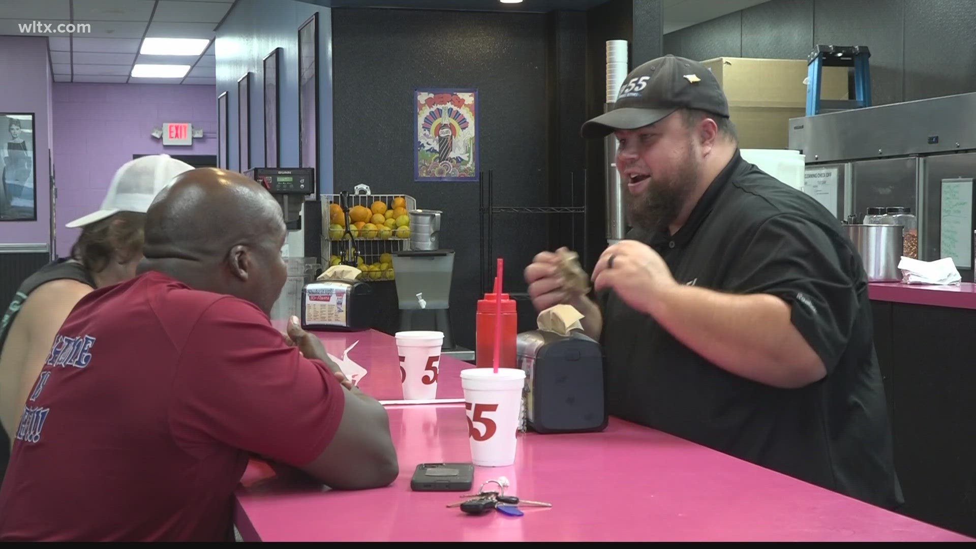 A restaurant owner is giving a portion of his proceeds to help support another local business.   Highway 55 Burgers, Shakes Fries is helping a new wrestling academy.