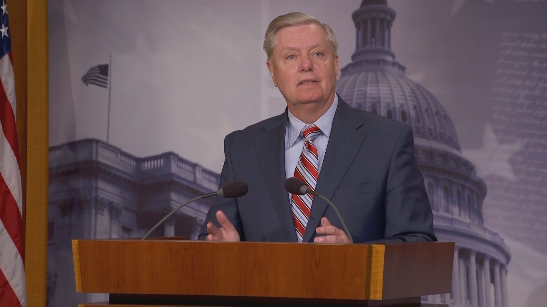 Lindsey Graham spoke a day after the conclusions of the Mueller report were released, which said there was no conspiracy between Russia, Donald Trump, and the Trump campaign.