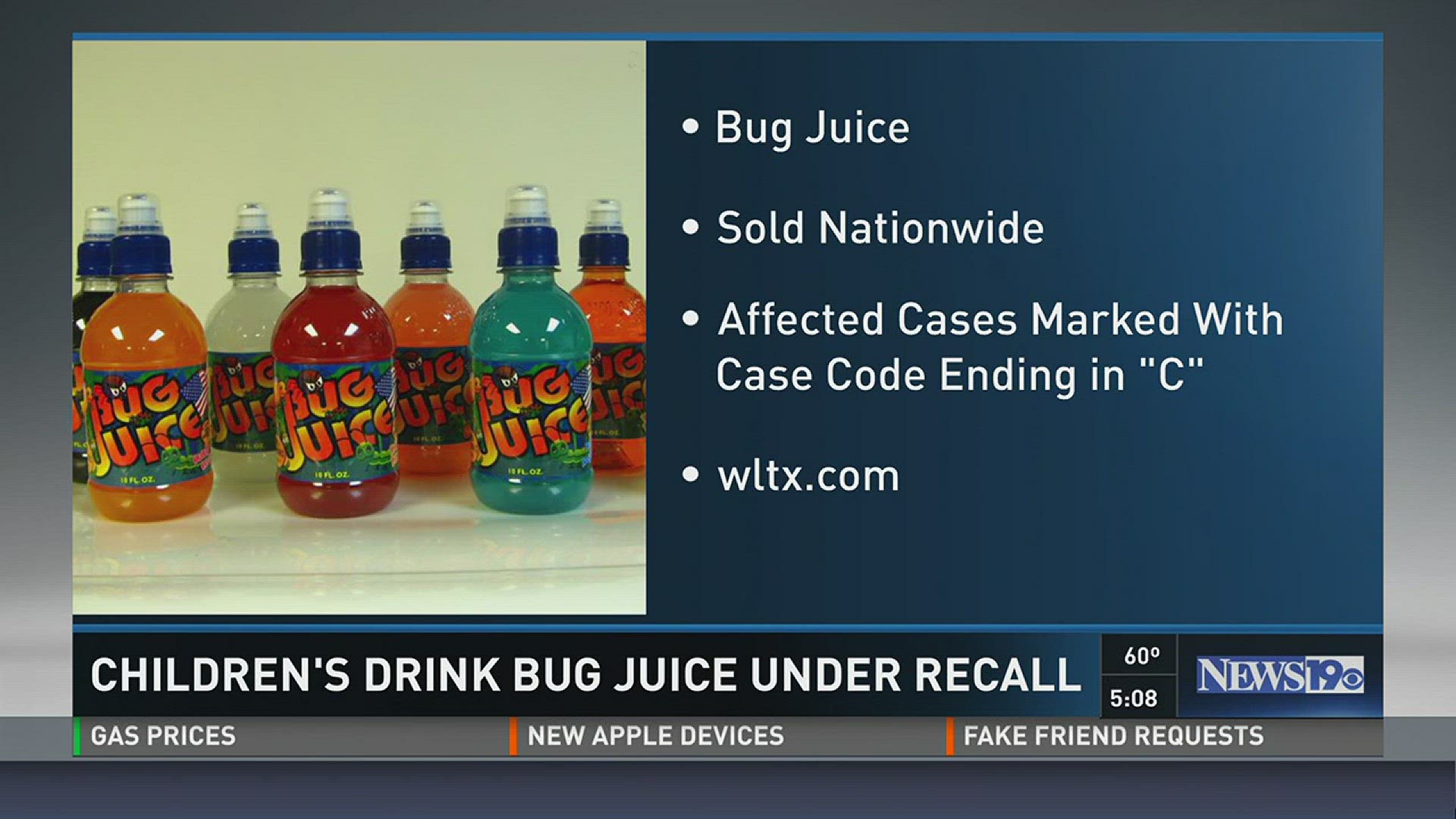 Children's drink 'Bug Juice' under recall