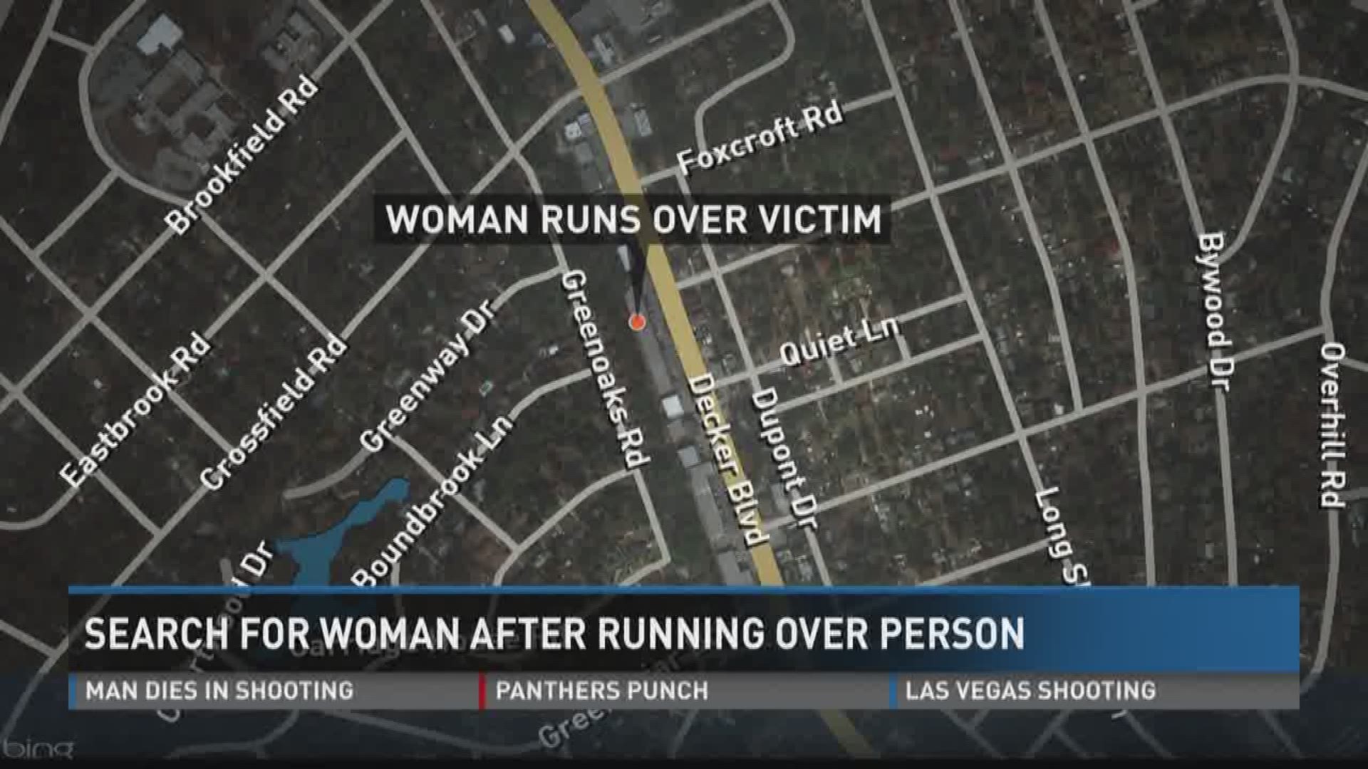 RICHLAND DEPUTIES NEED YOUR HELP IN FINDING A WOMAN THEY SAY RAN OVER SOMEONE IN A RESTAURANT PARKING LOT. IT HAPPENED BACK ON OCTOBER 5TH AT THE MI CASITA SPORTS GRILL ON DECKER BOULEVARD. 	DEPUTIES SAY WHEN THE ARRIVED THEY FOUND THE VICTIM UNRESPONSIV