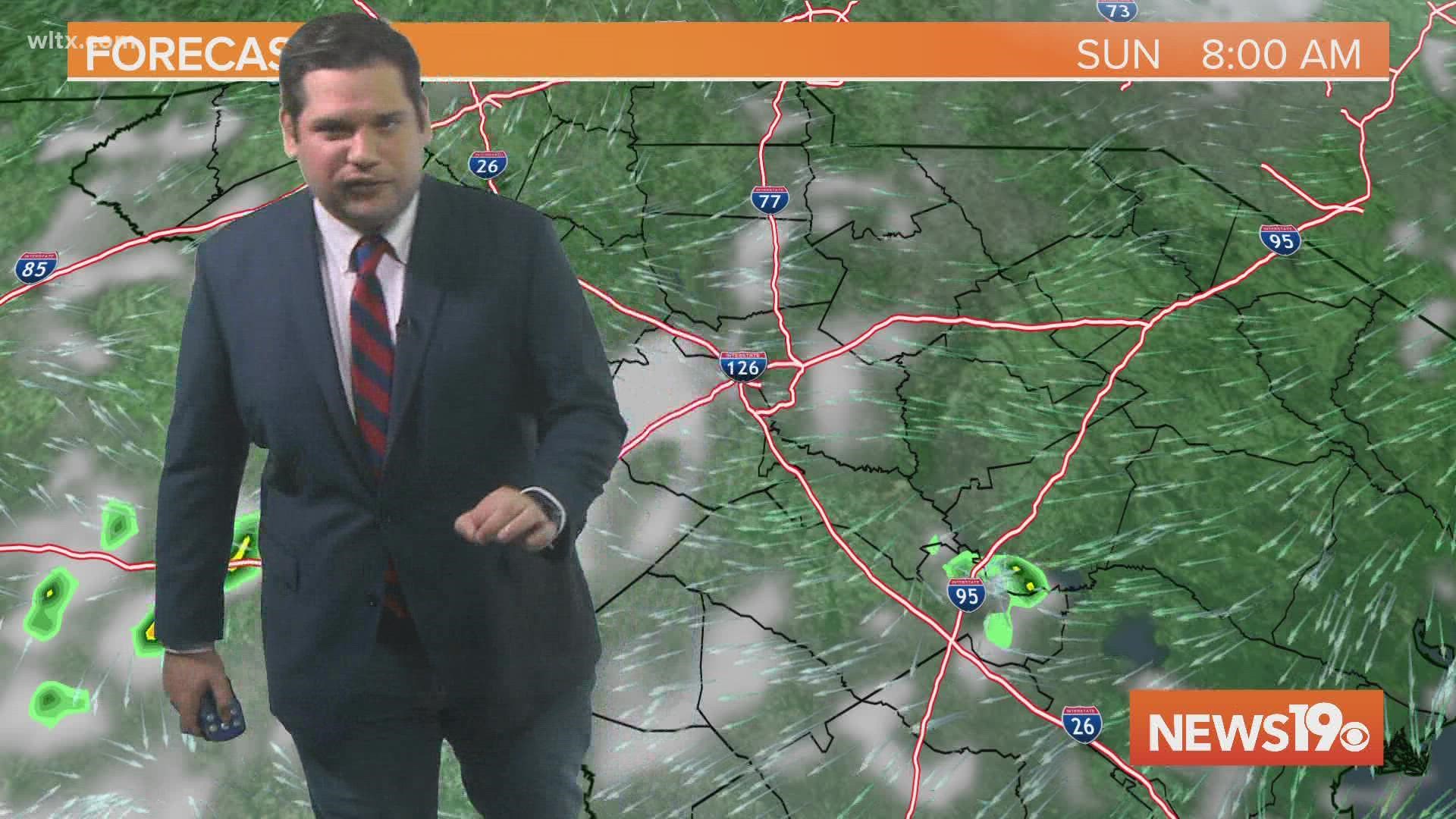 We are looking at another round of storms Sunday in the Midlands.