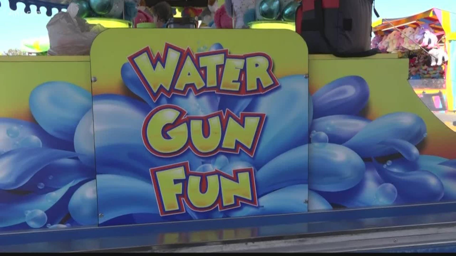 The water gun game was popular with kids at the South Carolina State Fair.