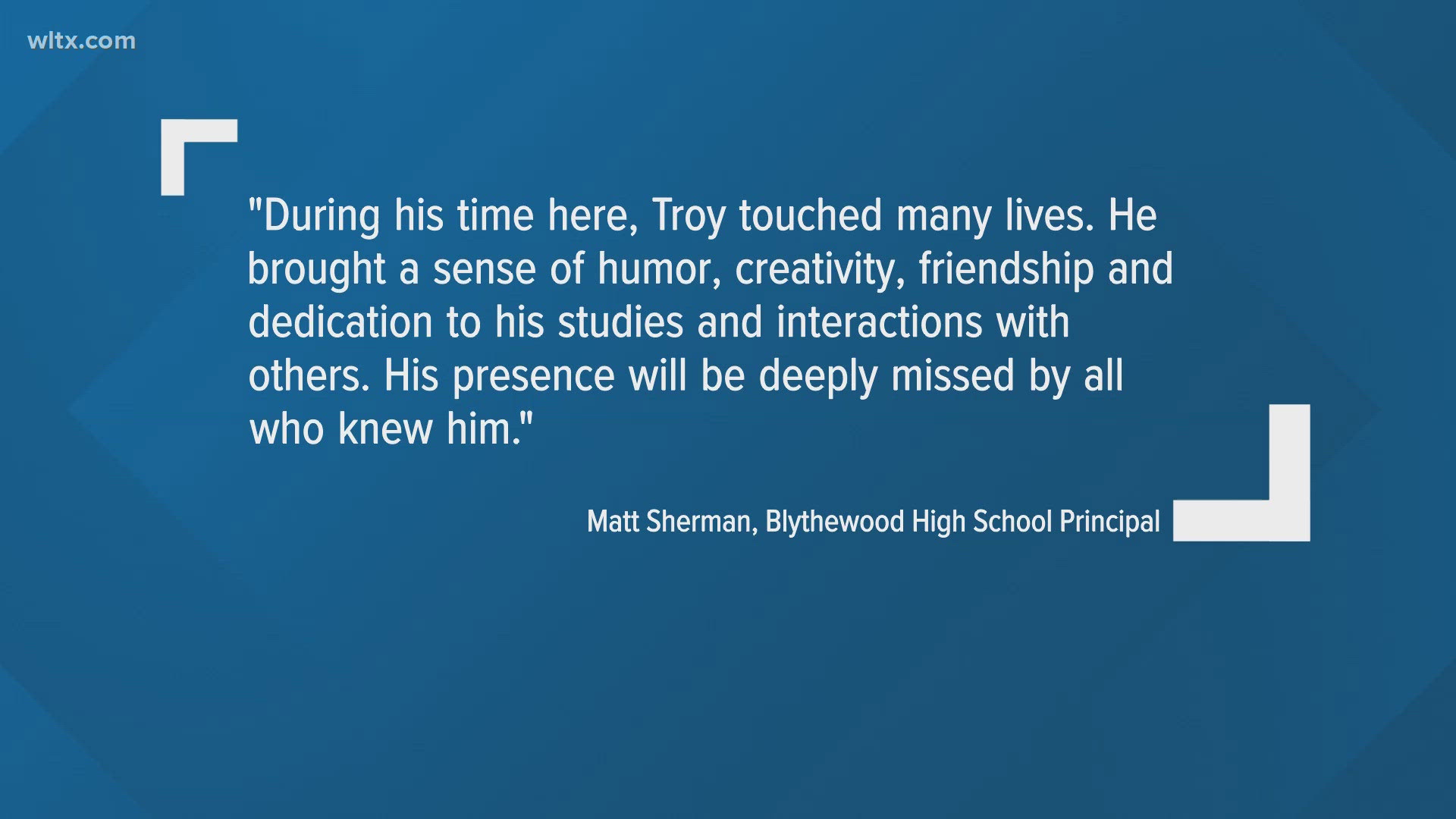 The Blythewood community is grieving the loss of Troy Allen Moore while celebrating his impact as a dedicated athlete and cherished student.