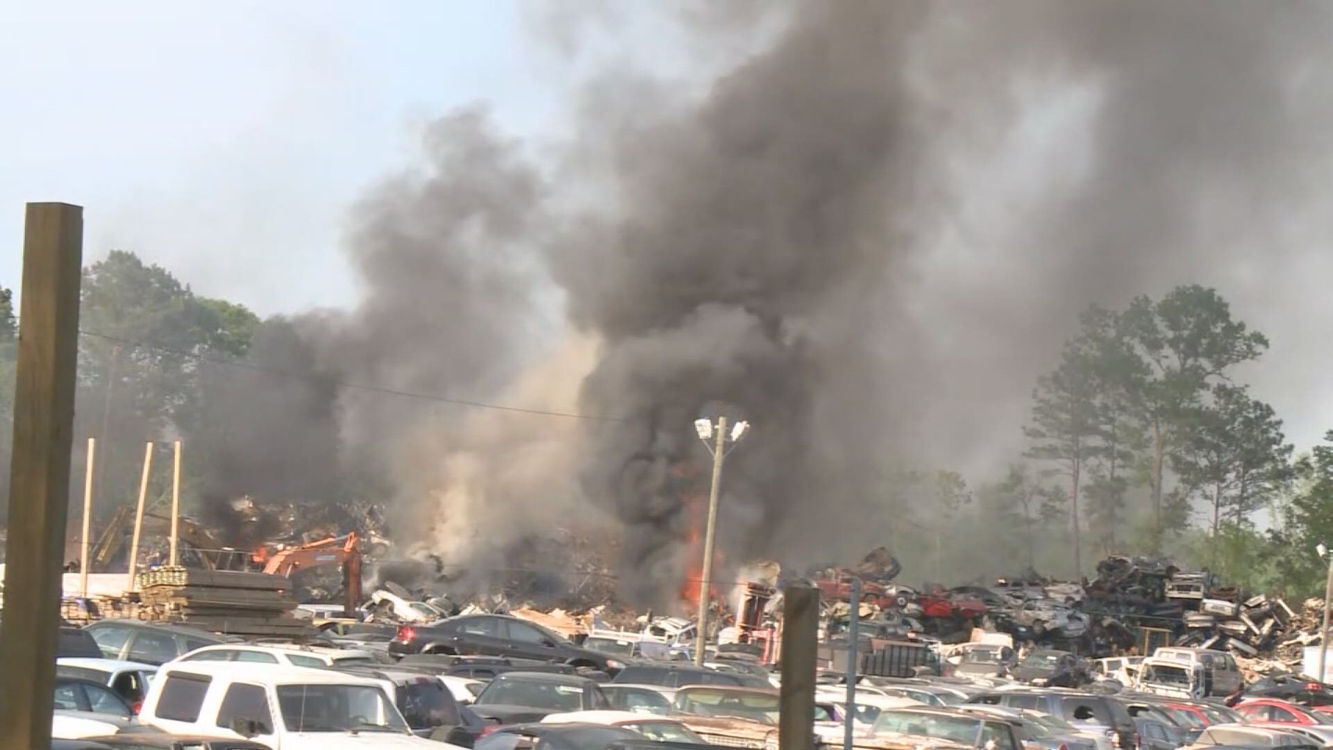 The fire was at Auto Salvage LLC at 7716 Fairfield Road.