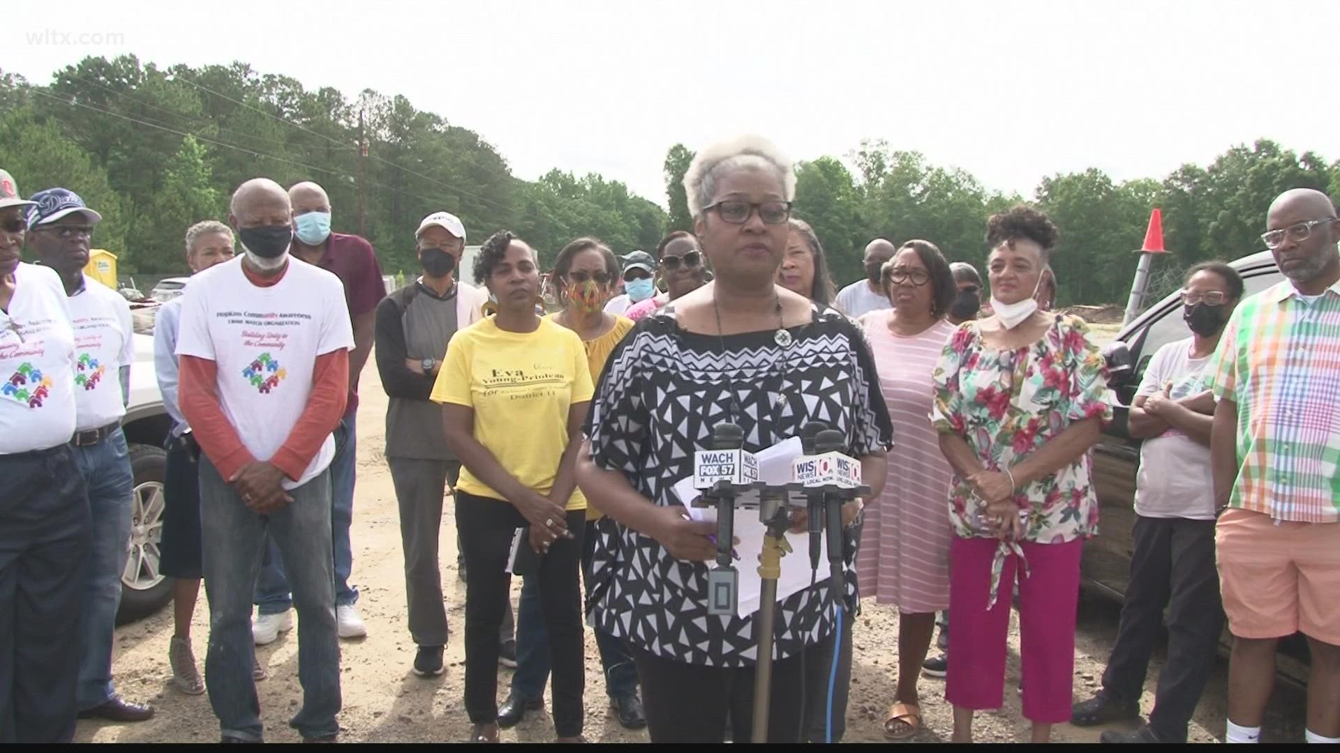 There was a press conference held today at the proposed location for residents to  express their dissatisfaction with the potential dump site move.