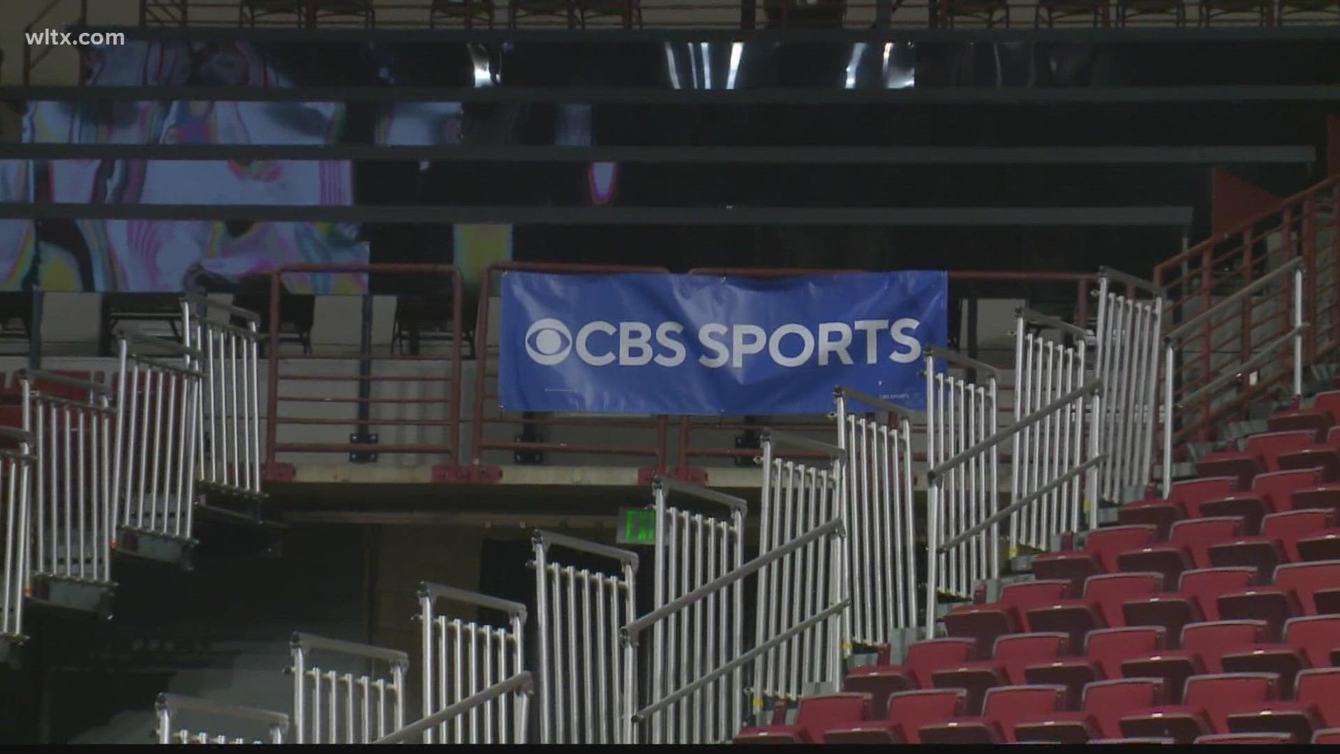 A look inside Colonial Life Arena a couple of hours prior to tipoff between the Gamecocks and Tennessee. CBS and WLTX will broadcast the game beginning at 1:00 p.m.