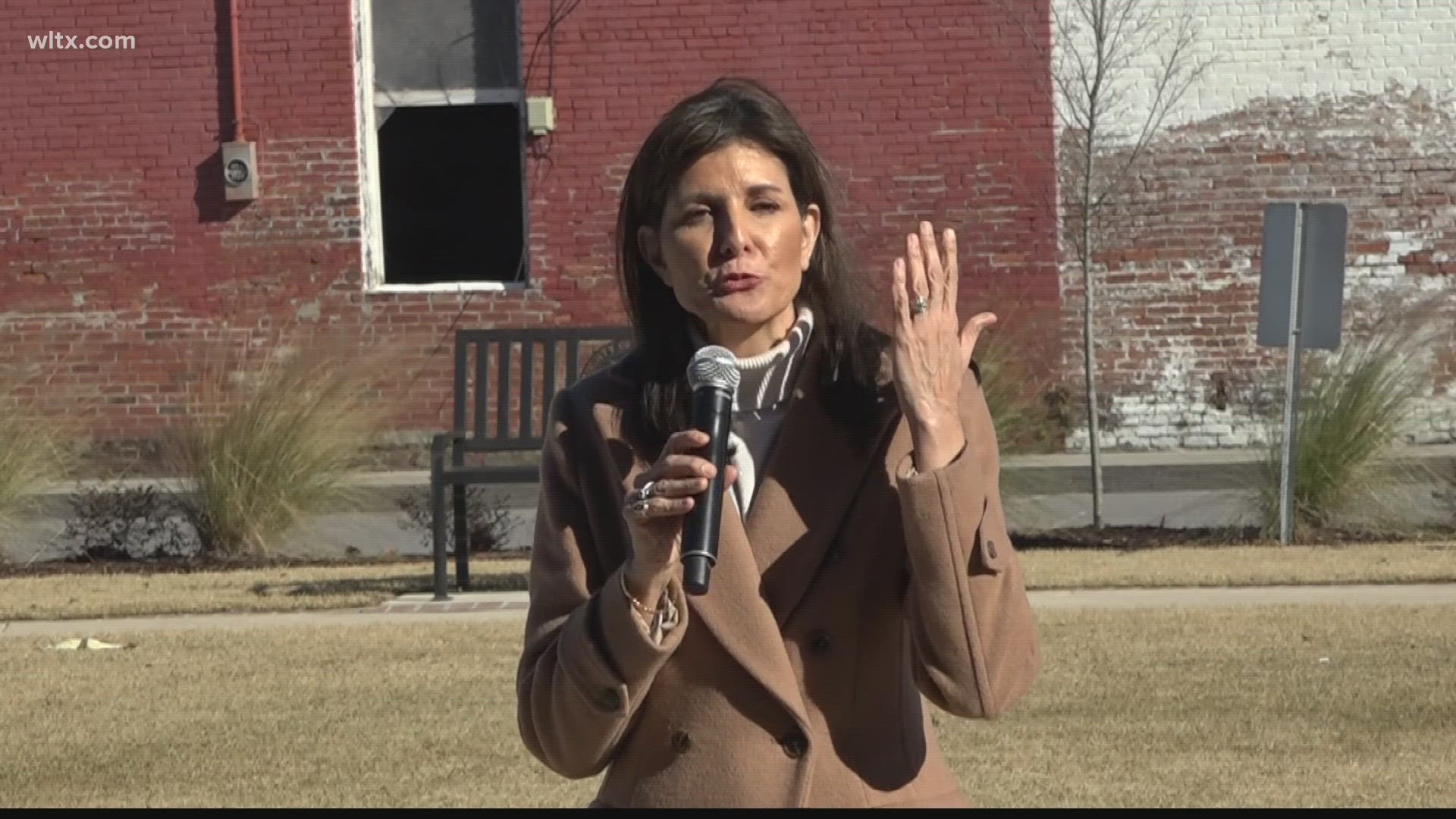 Republican Nikki Haley visited her hometown today to campaign for president.