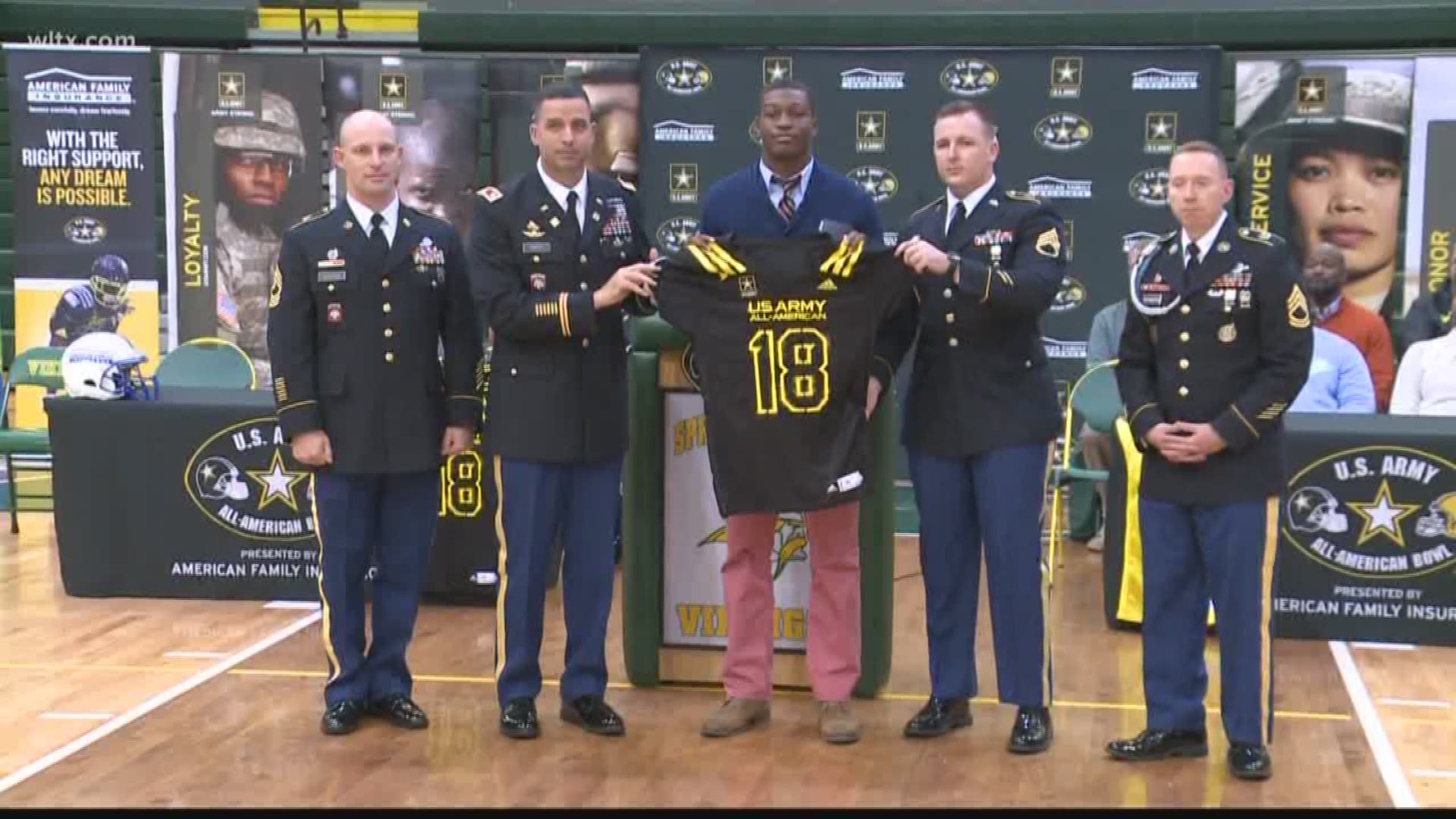 Channing Tindall Receives A Special Jersey