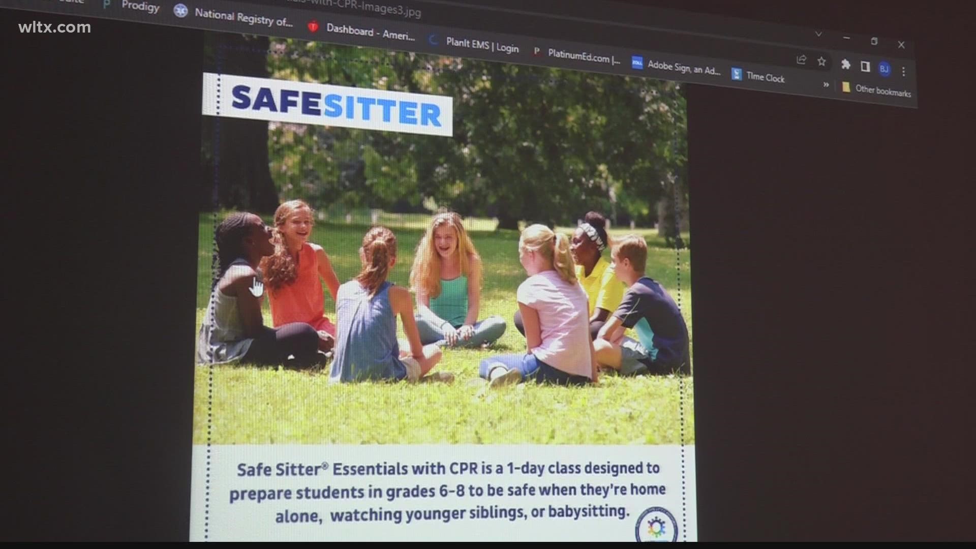 The program works to prepare middle school aged students to be better sitters.