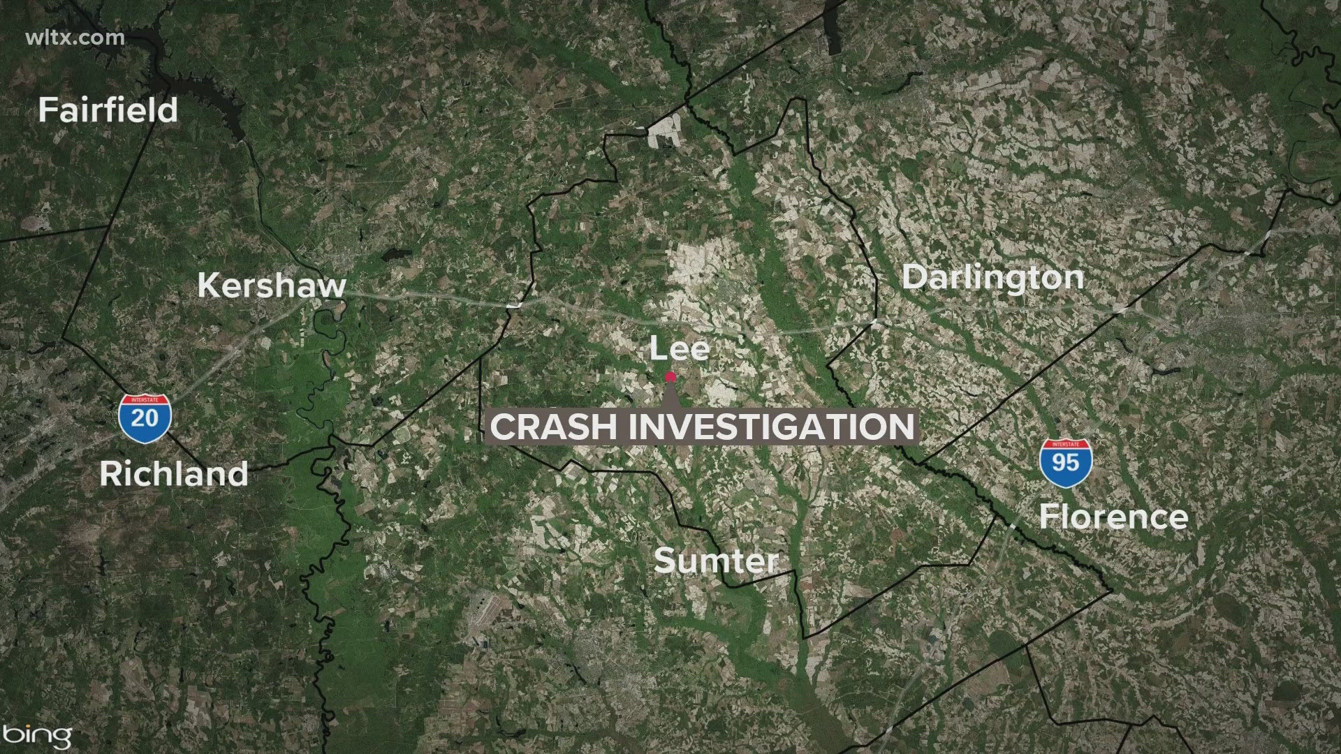 Two people were hospitalized after a crash in Lee County, with deputies also investigating a related report of gunfire.