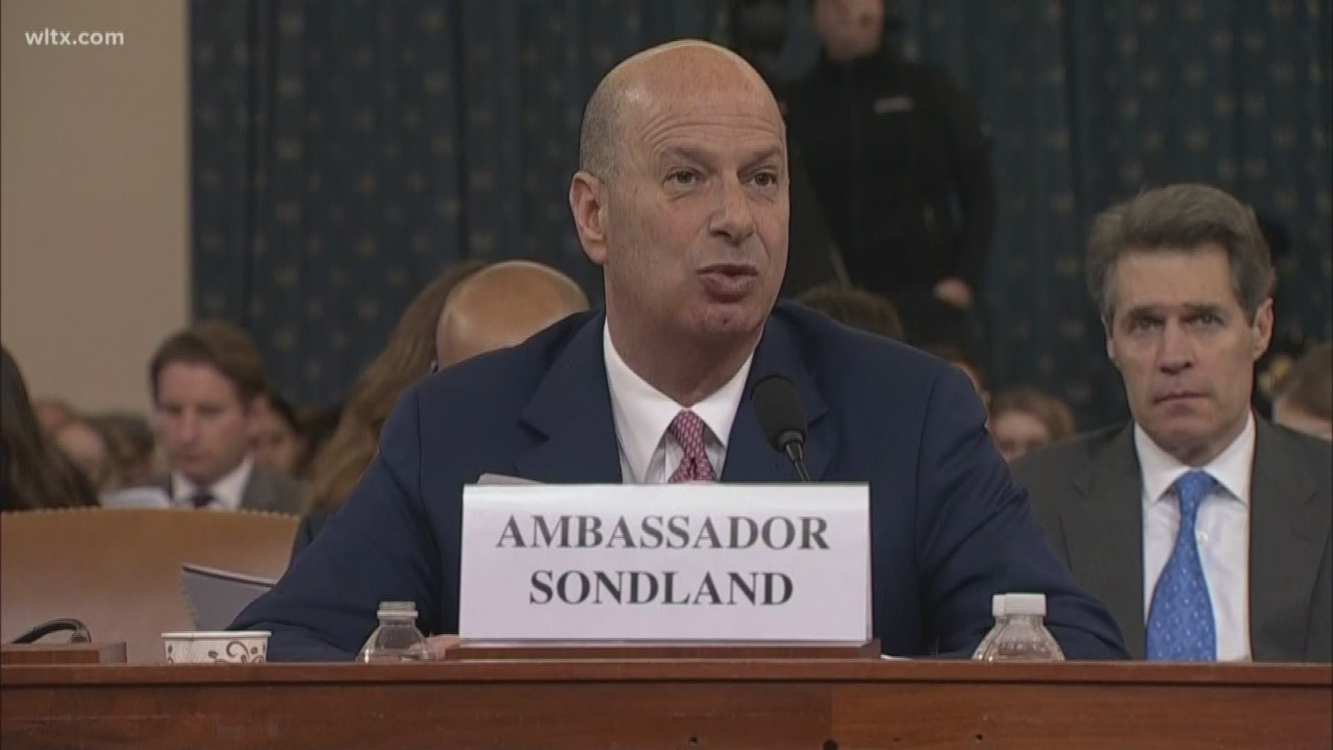 Ambassador Gordon Sondland is testifying that he “followed the president’s orders” to work with Rudy Giuliani on Ukraine.
