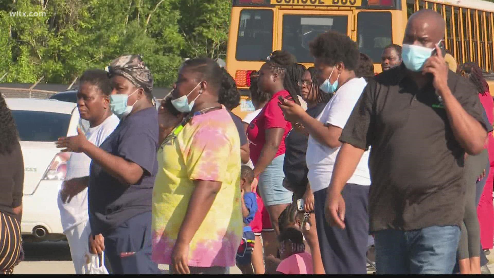 After several hours, families were finally reunited with their children following a shooting at Orangeburg-Wilkinson High School on Wednesday.