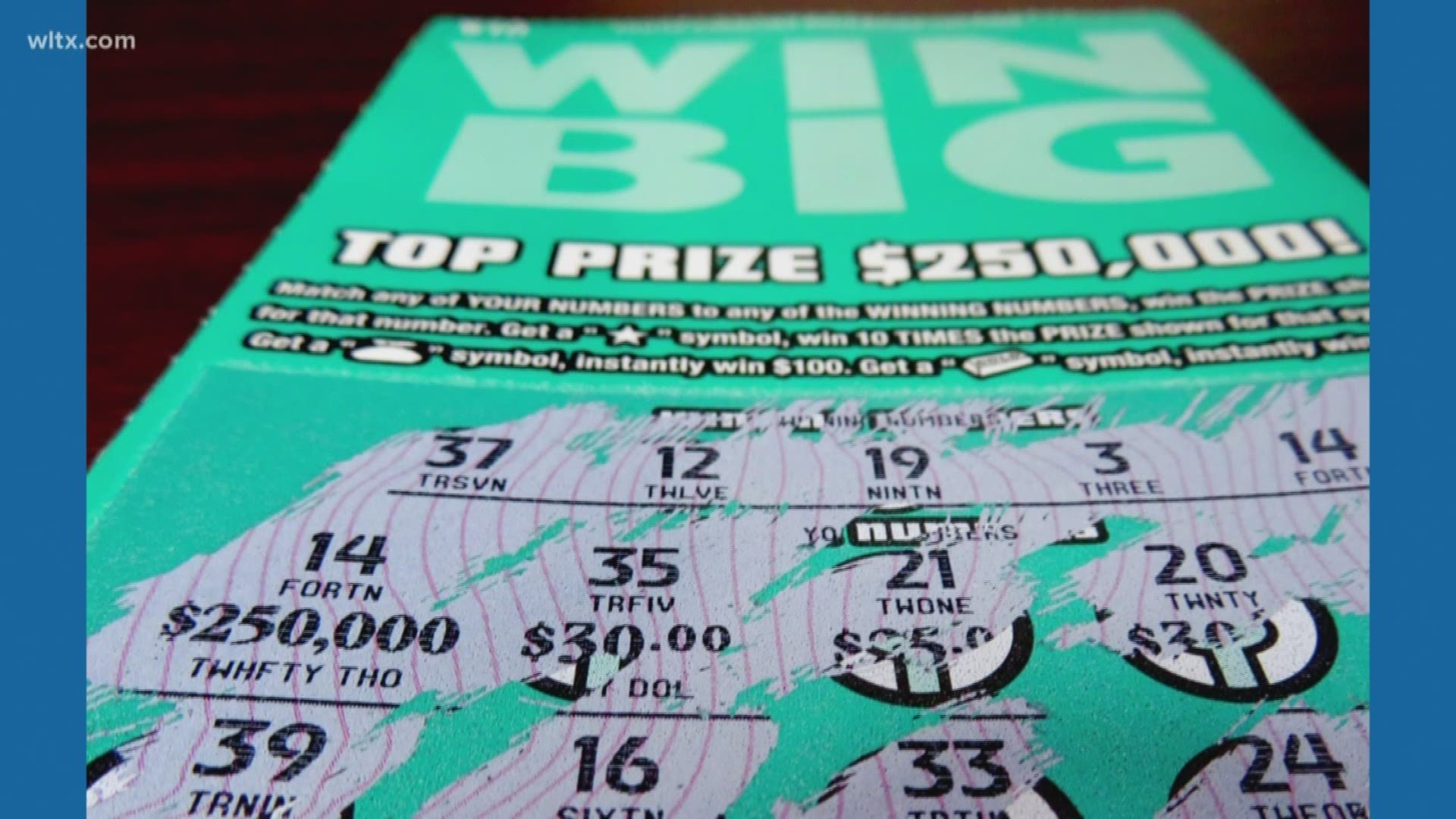 The lucky resident won $250K on a $10 instant "Win Big" ticket