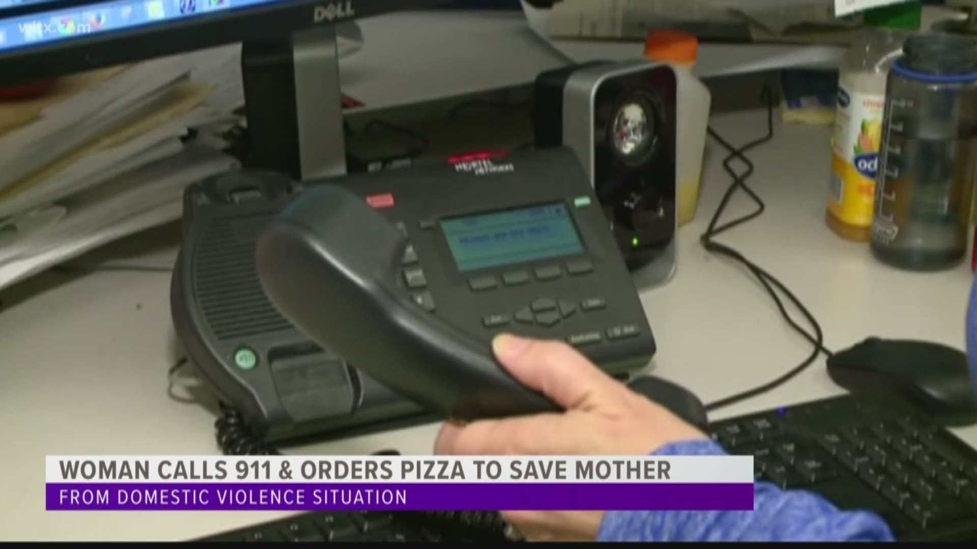 Near Toledo, Ohio a daughter called 9-1-1 and ordered a pizza. The dispatcher initially said it was the wrong number.
