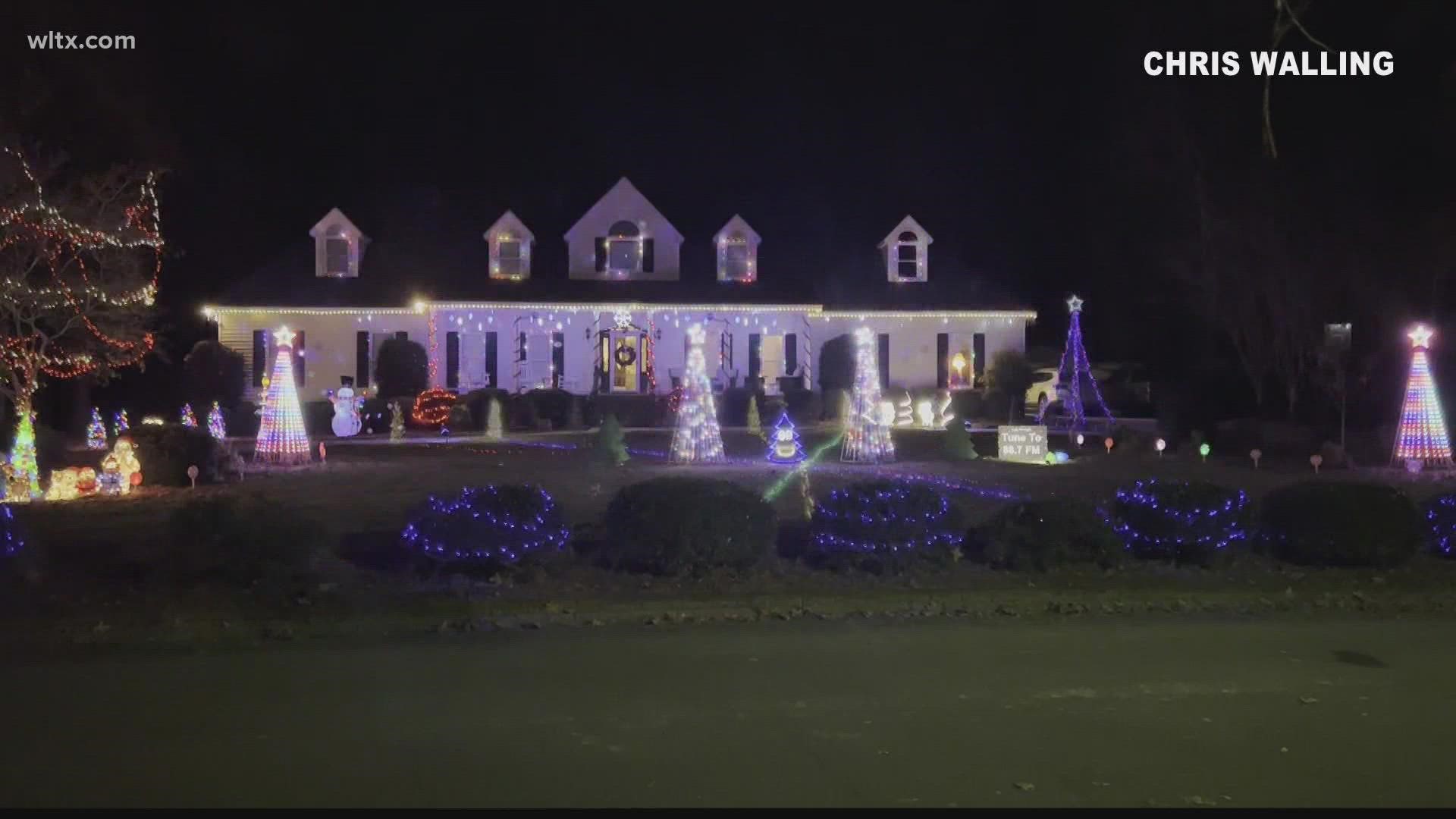 The Walling family has been decorating for the last three years and each year it gets bigger.