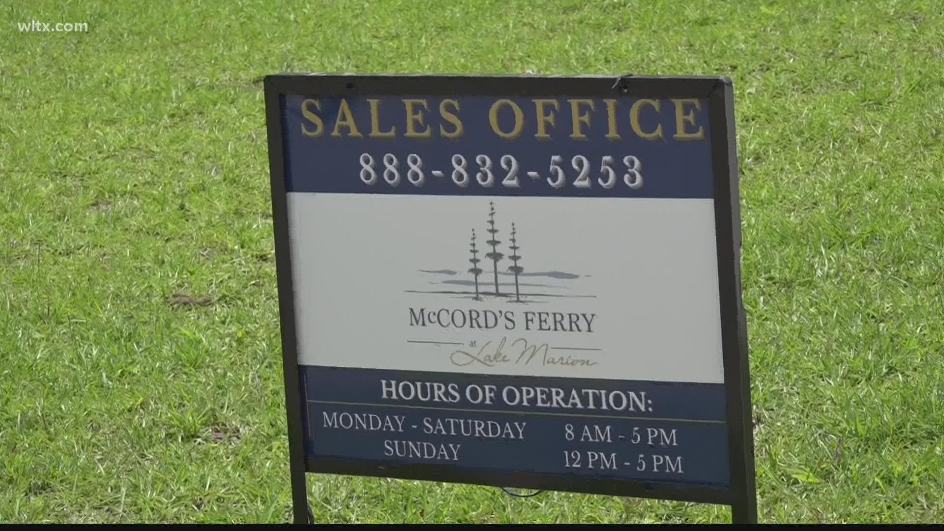 One thousand homes are coming to the Town of Elloree. The new development is called McCord's Ferry and is located at Lake Marion near Santee.