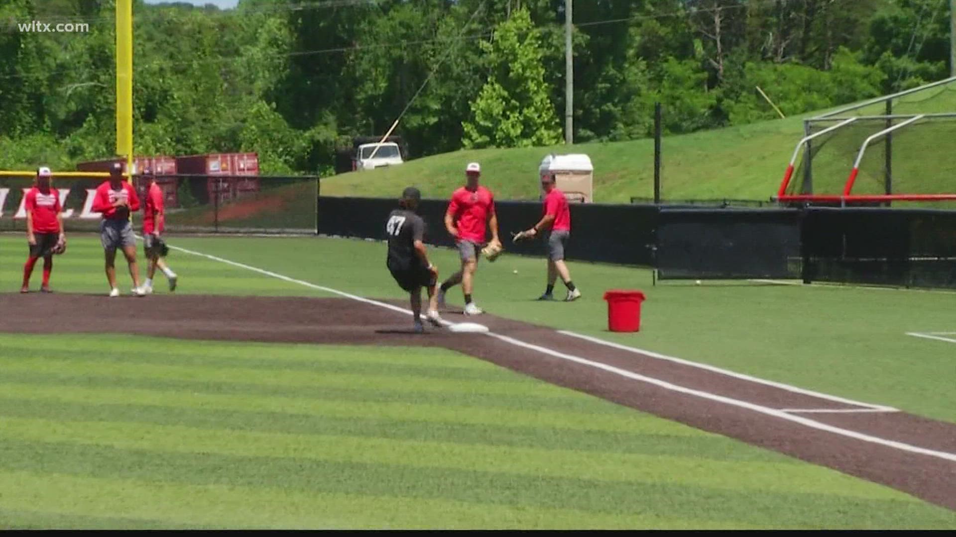 North Greenville University is about to play in its first inning of a game in the College World Series.