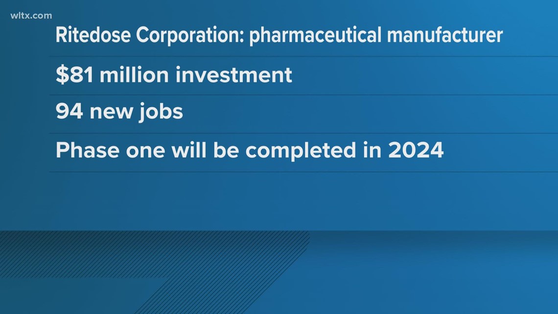 Pharmaceutical company says it will create 94 jobs in Richland county