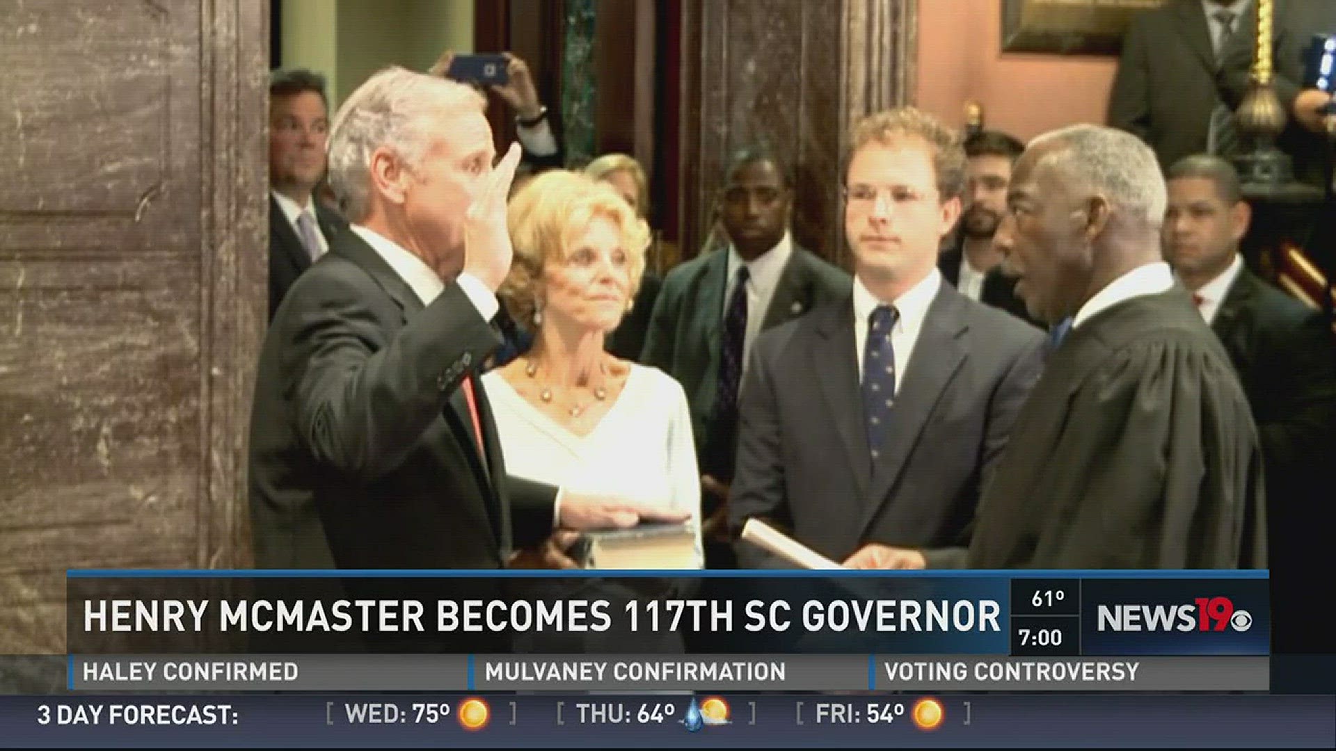 Henry McMaster is taking over for Nikki Haley as the leader of the state.