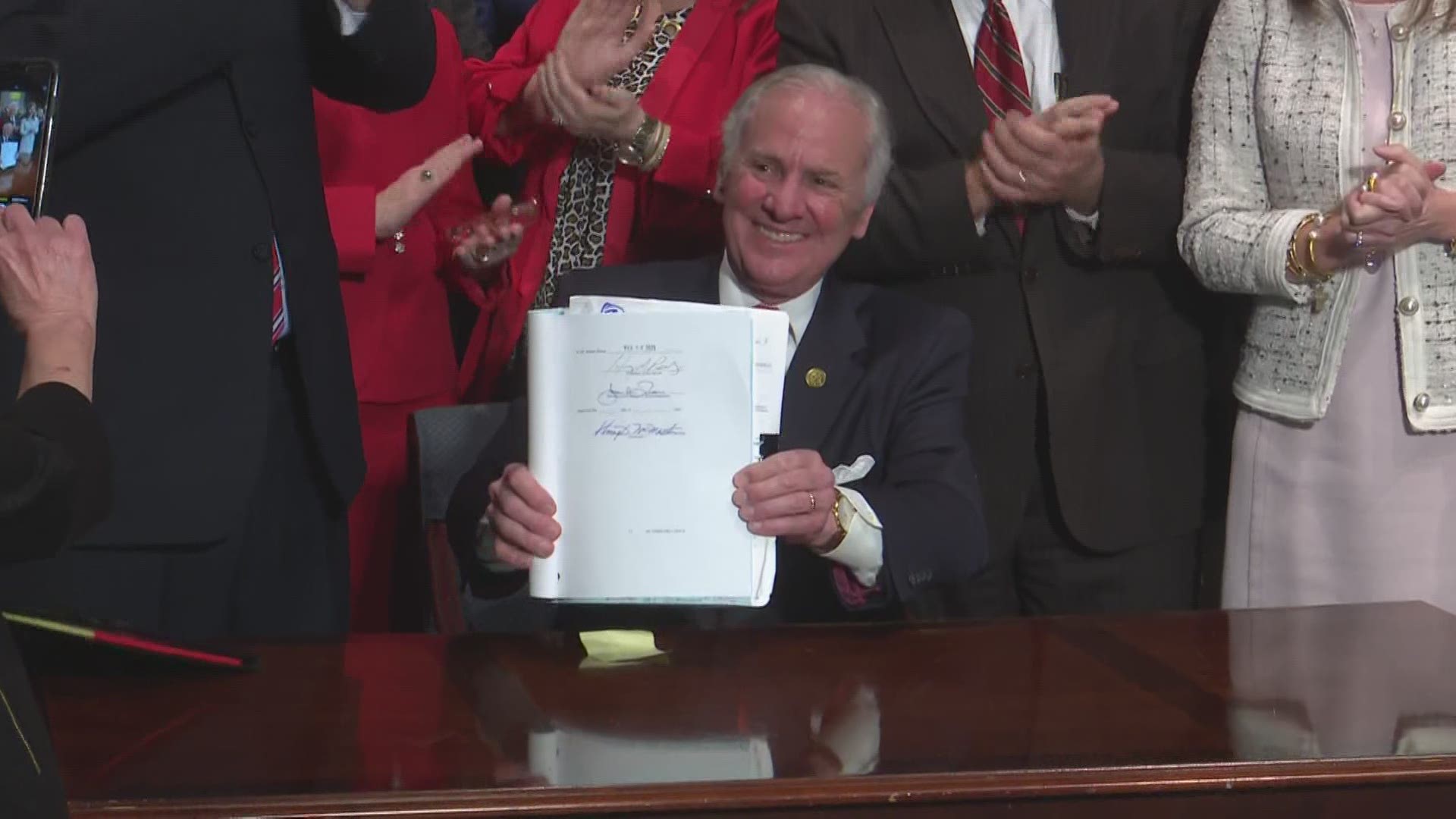 South Carolina Gov. Henry McMaster signed the fetal heartbeat abortion bill into law Thursday afternoon.