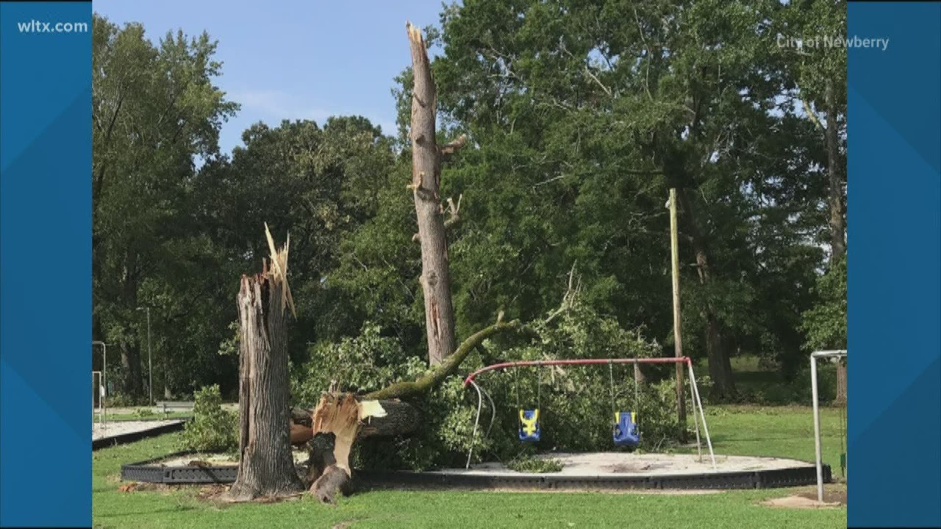 Six city parks in Newberry remain closed because of the storms that rolled in over the weekend.