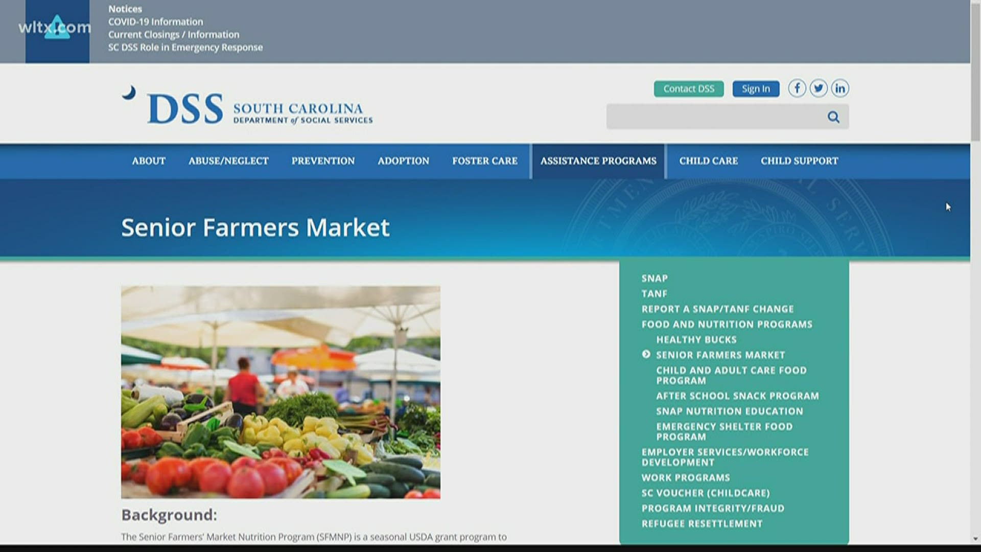 Farmers market food vouchers are now available to lower income senior citizens.