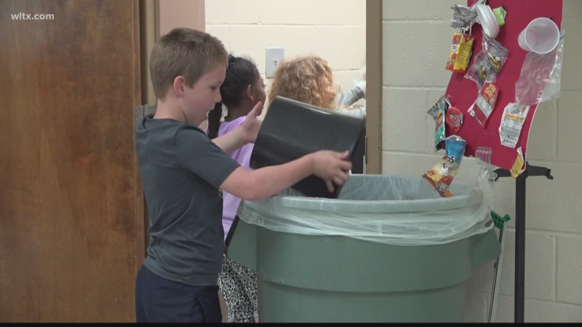 Through a partnership with Richland County, SMART recycling and ReSoil, food waste is collected at Dutch Fork Elementary School every daythen taken to be turned into compost