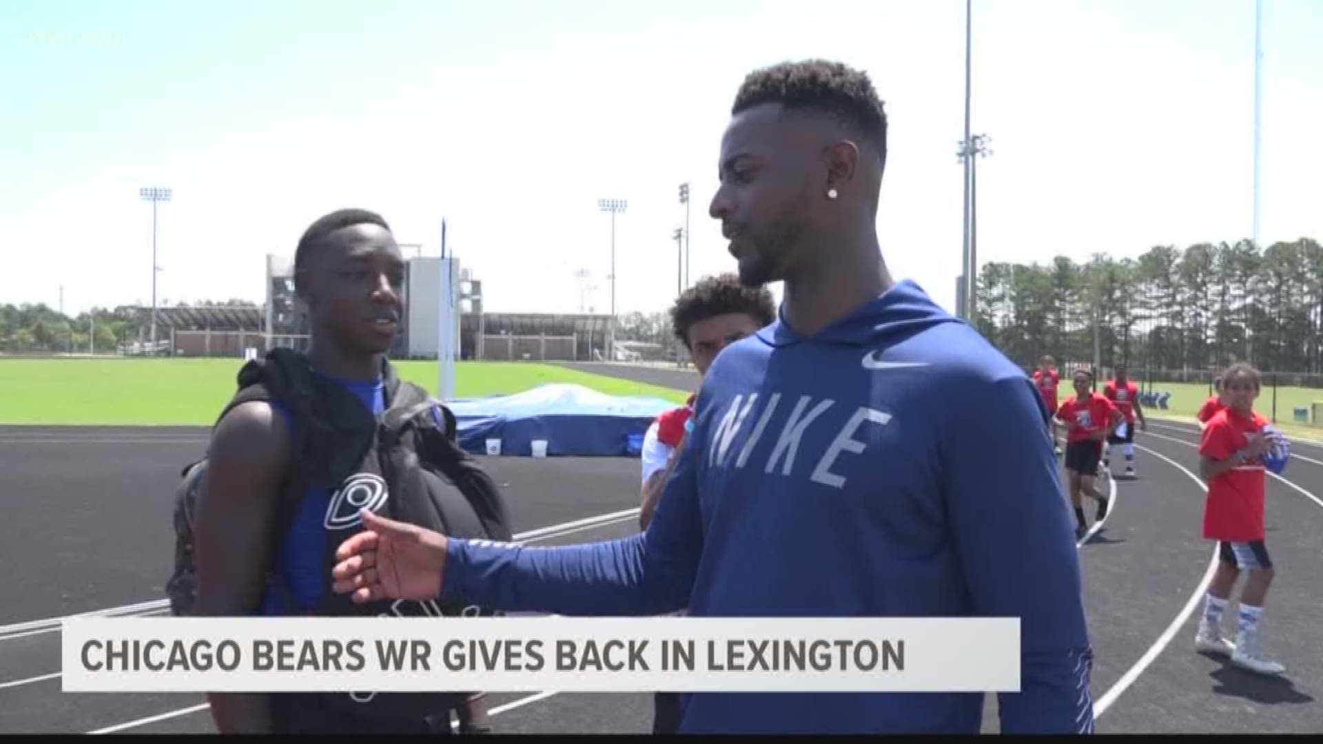 Former Batesburg-Leesville standout and Chicago Bears wide out Dontrelle Inman was back in the Midlands for his annual football camp. Being able to interact with the kids a deliver a positive message was and is always the goal for him.