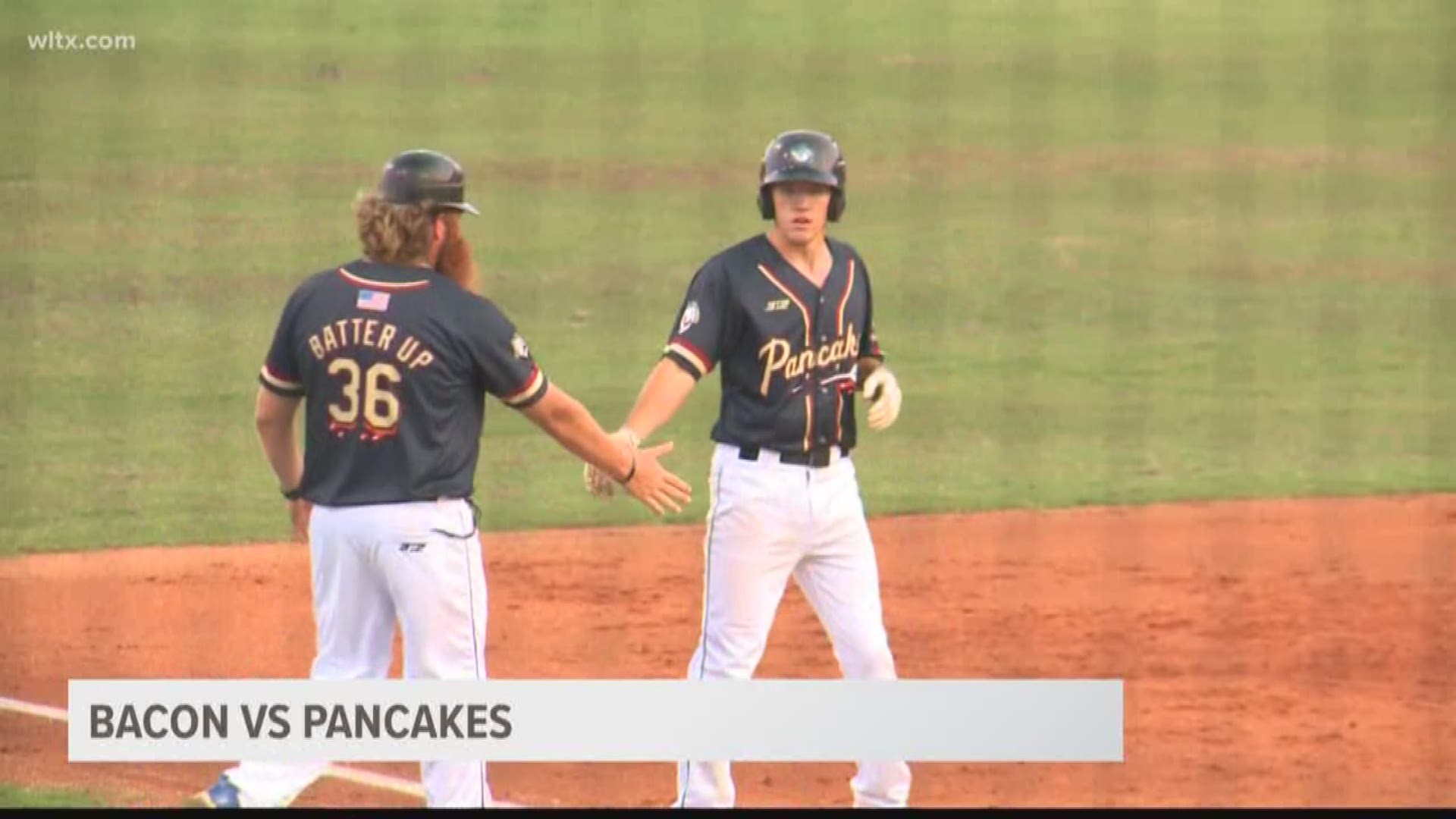 In the first ever matchup between the Macon Bacon and the Lexington County Pancakes, it was the Bacon winning 9-0.