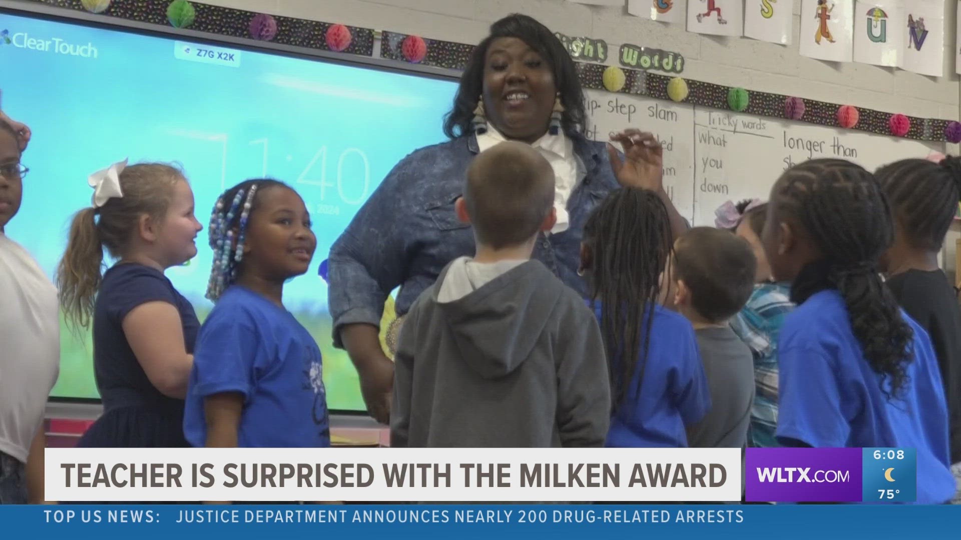 Amanda Fair-Coles of Dover Elementary school in North, SC was awarded the Miliken Educator award.