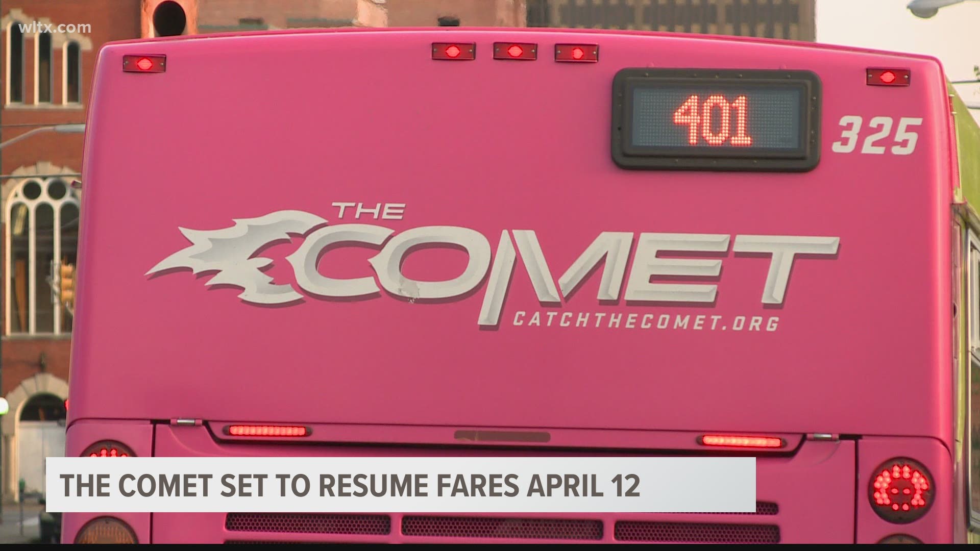 Columbia's COMET bus system will resume charging fares for its fixed route buses and DART services on April 12.