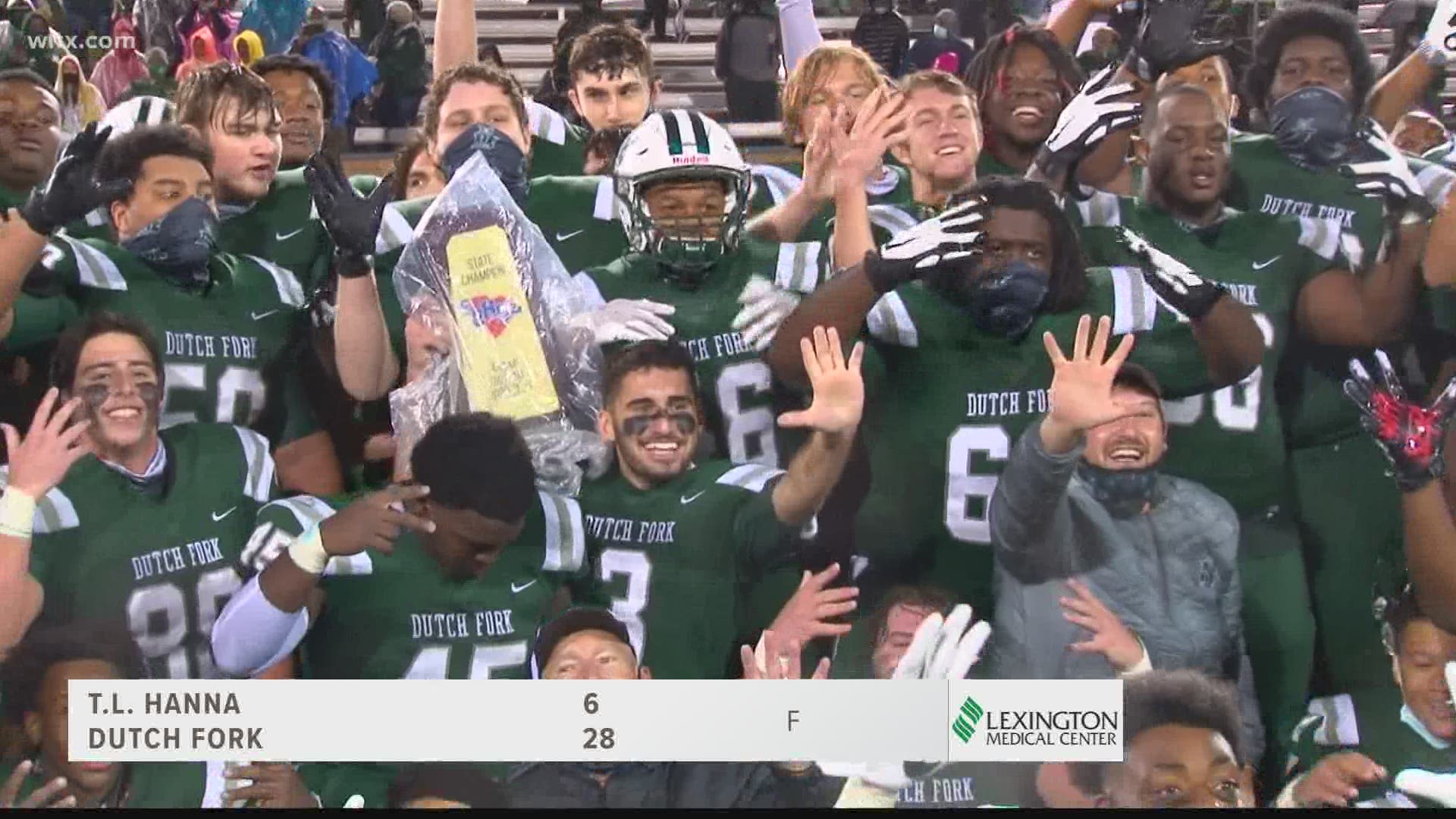 With the win, Dutch Fork earned a state-record 5th straight Class 5A title and racked up a 50th straight game without a loss.