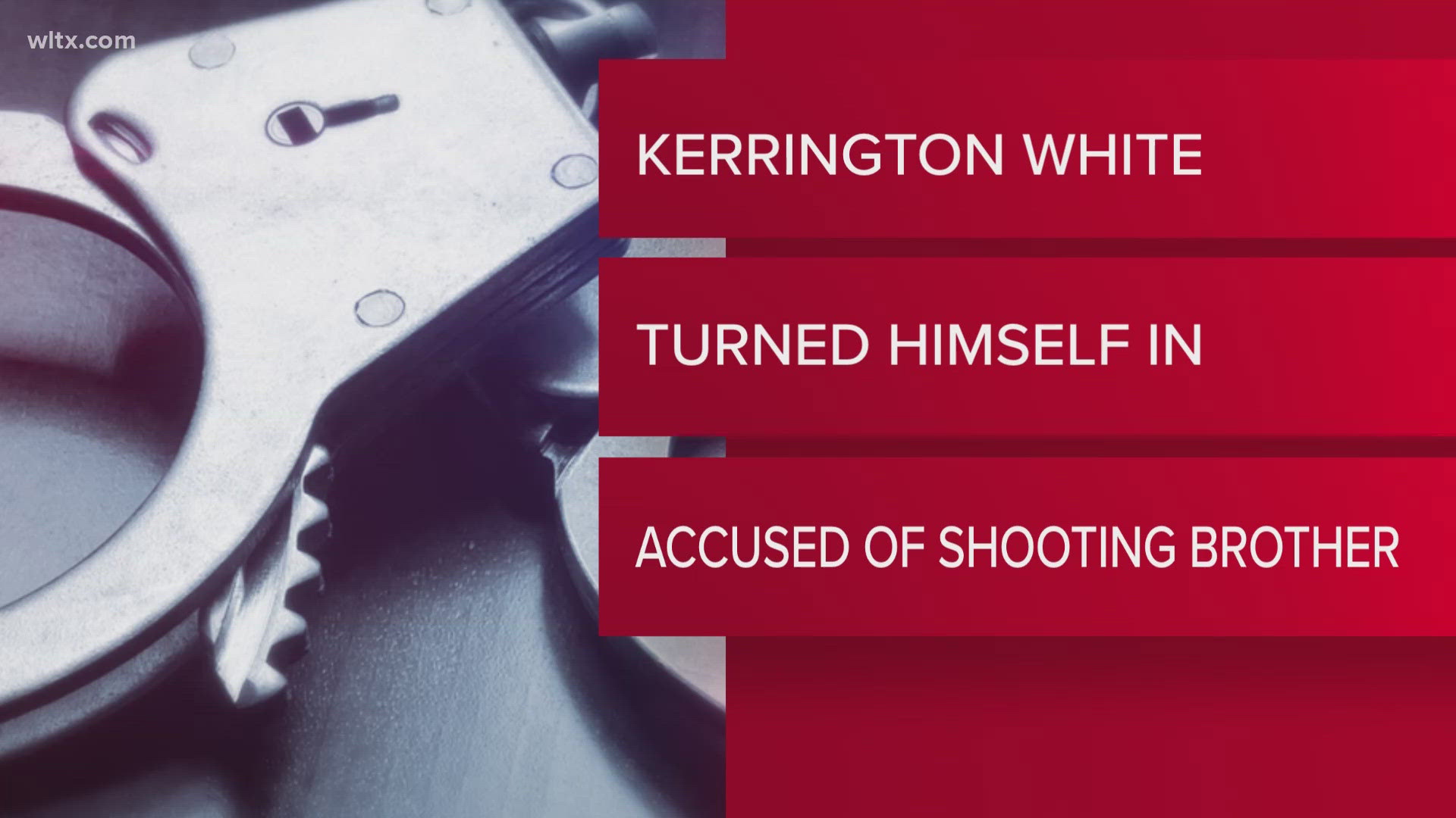Kerrington White turned himself in at the Berkeley County Detention Center, he'll be taken to Kershaw for a bond hearing.  He is accused of shooting his brother. 
