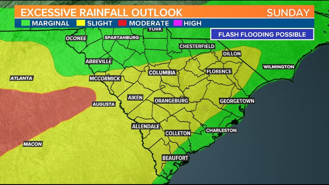 New threat of severe weather in South Carolina this weekend