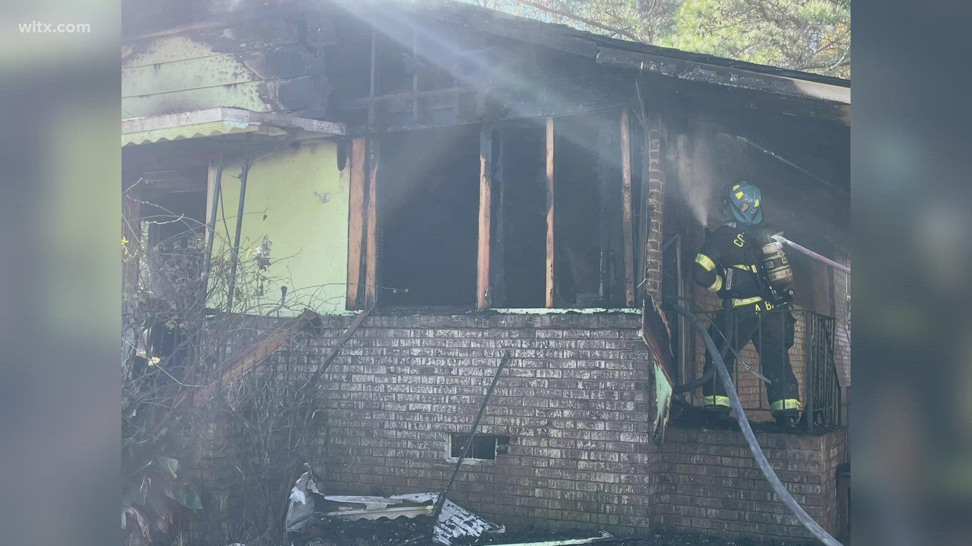 Two people were taken to the hospital after a fire broke out at a home Beaver Brook Road Friday morning.