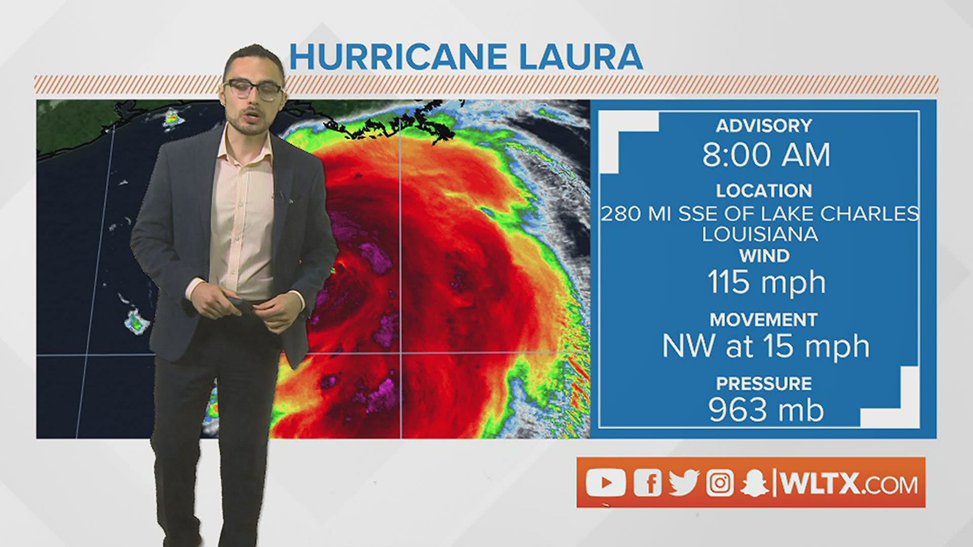 Hurricane Laura is expected to reach category 4 status later on Wednesday afternoon and make landfall near the border of Texas and Louisiana after midnight.