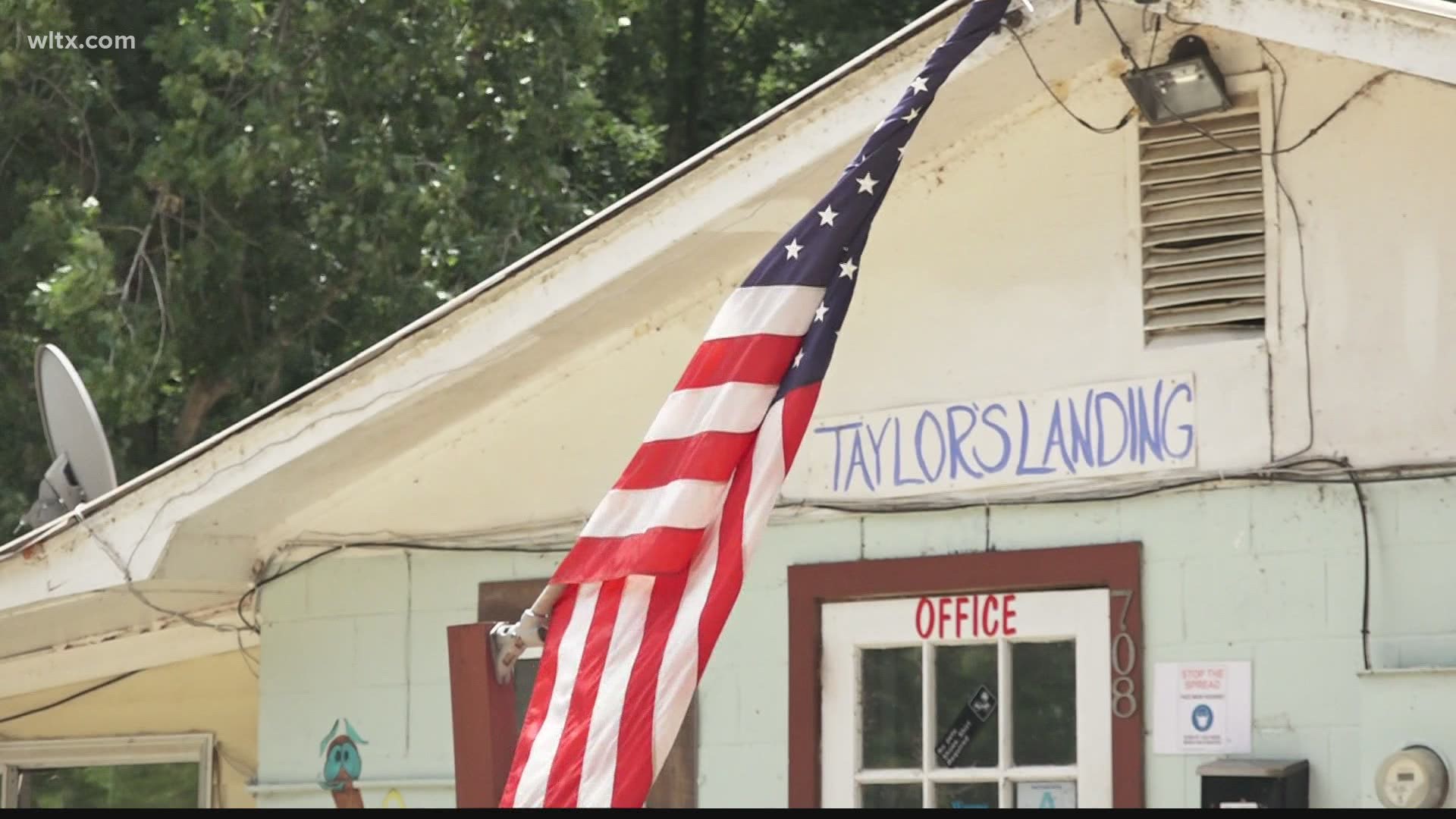 Taylor's Landing lights up the campground with bags shaped in a heart with the names of soldiers who lost their lives during their time of service.