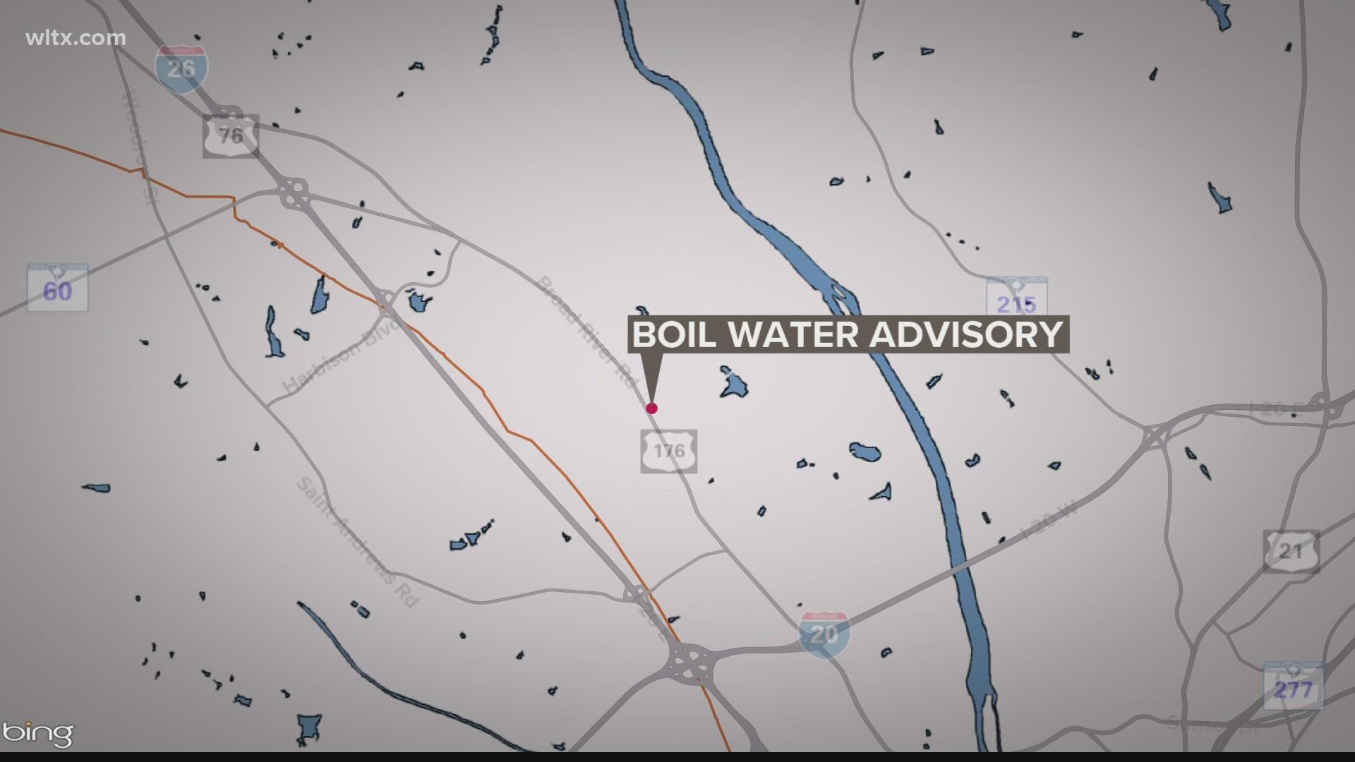 Columbia Water has issues a boil water advisory for the 4400 block of Broad River road in Richland county.