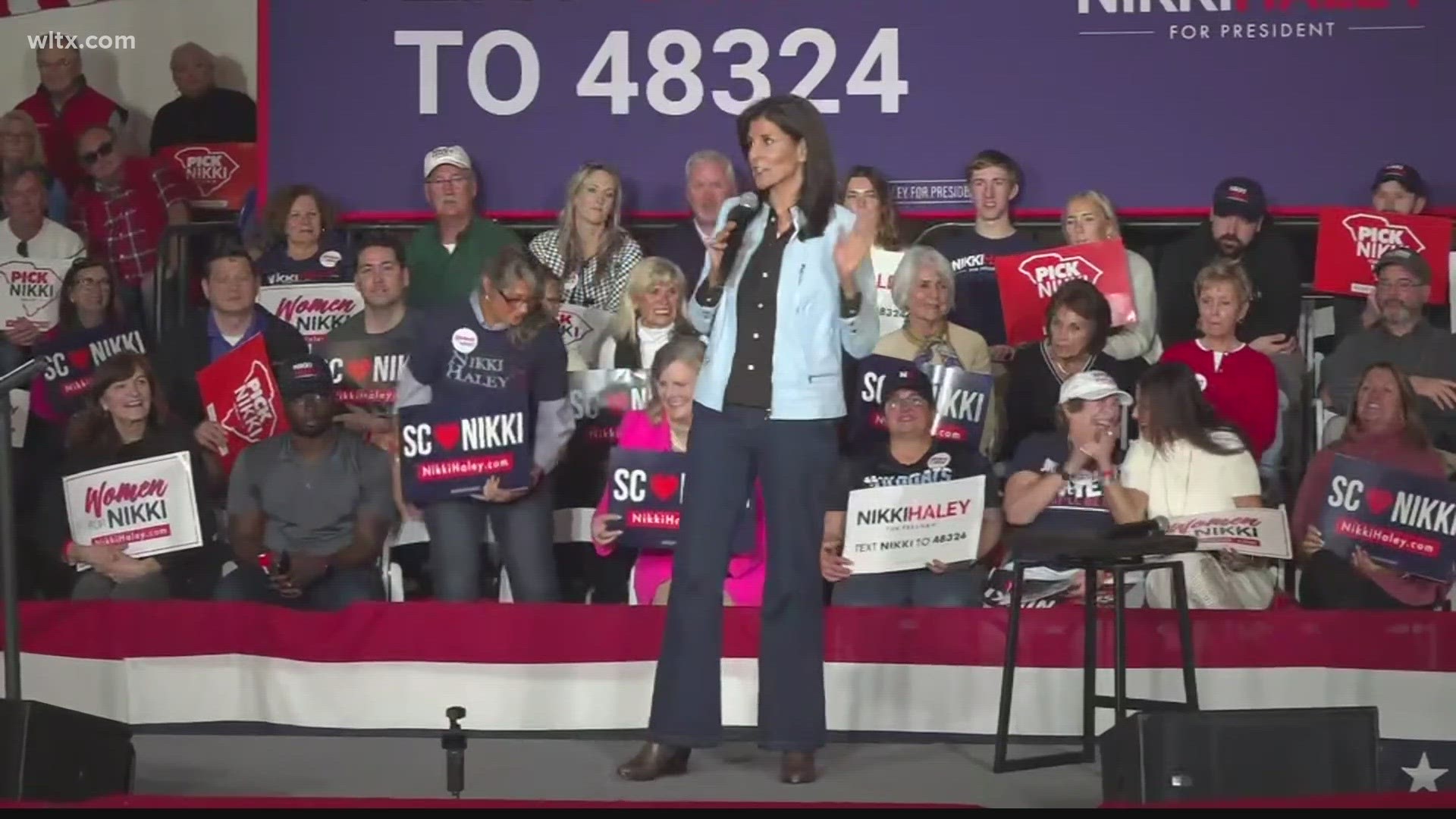 "How'd it work out for the Gamecocks when Trump showed up?" she asked the crowd.