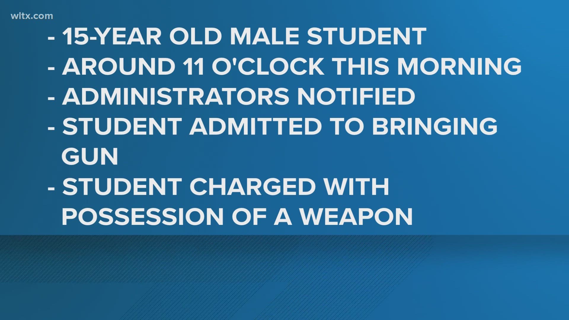 Dutch Fork student, 15-years-old has been charged with bringing a gun to school.