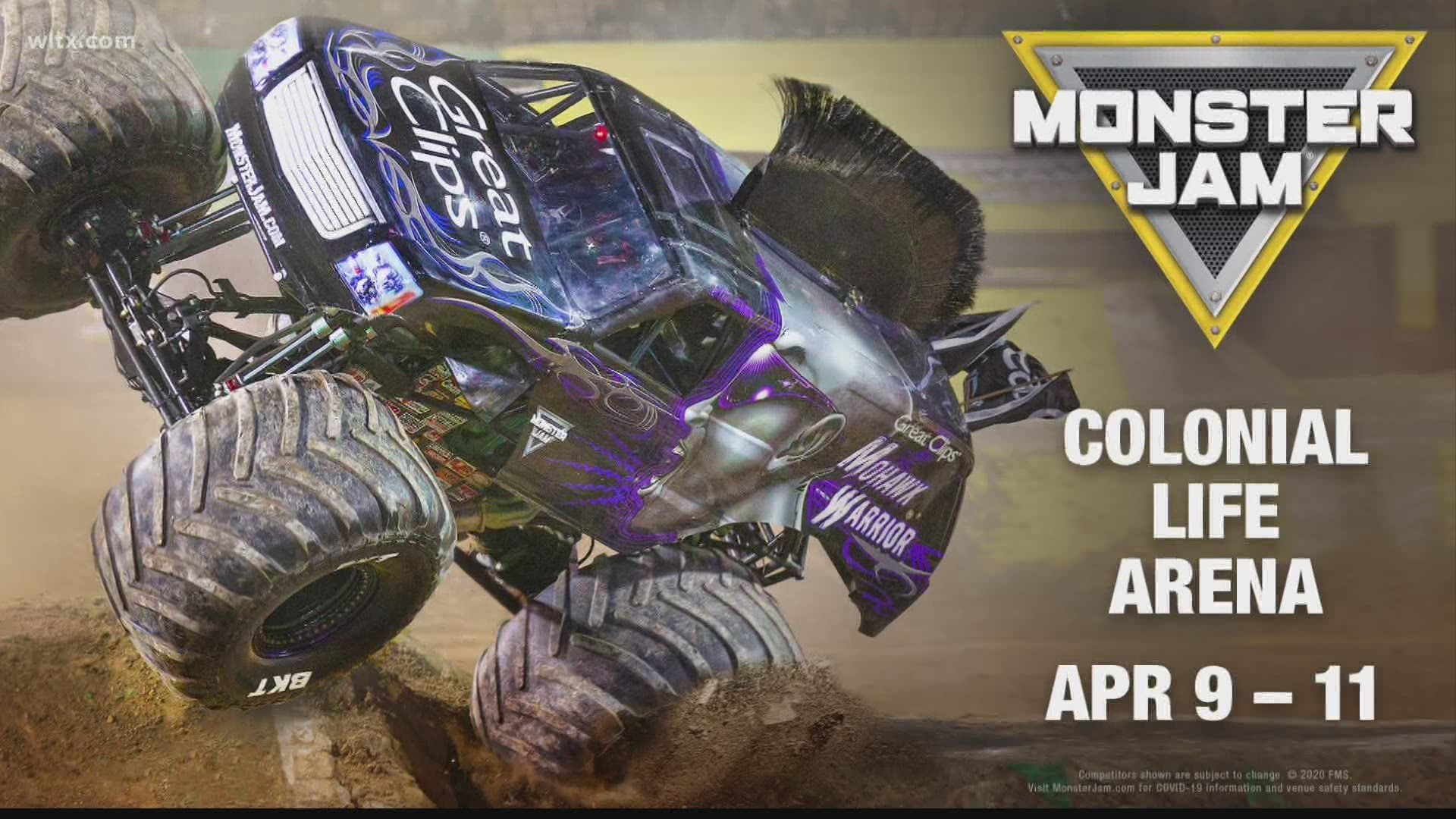 Monster Jam is returning to the Colonial Life Arena April 9-11, 2021, the first non-sporting event at the venue since the pandemic started.