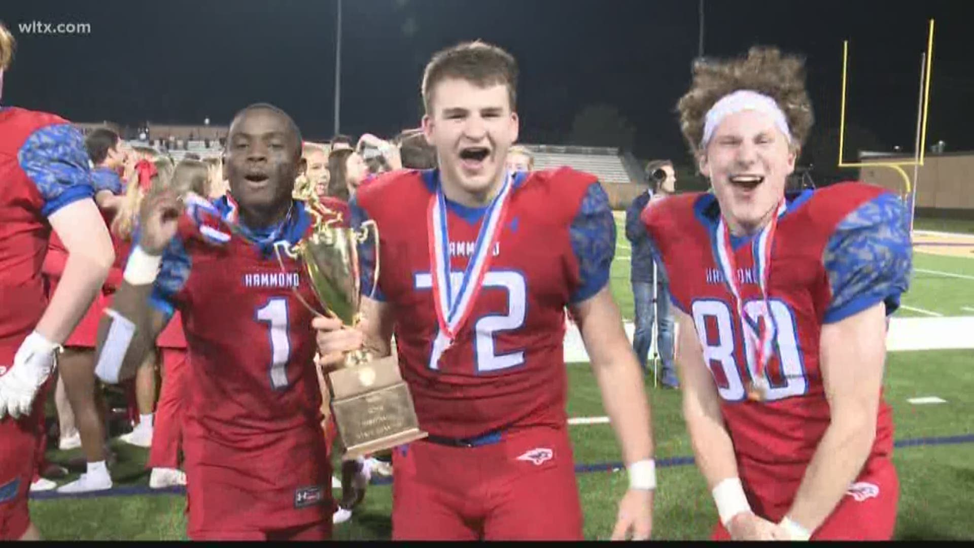 Hammond senior John Elliott Epps capped off his football career by helping the Skyhawks capture their third straight SCISA 3A state title.