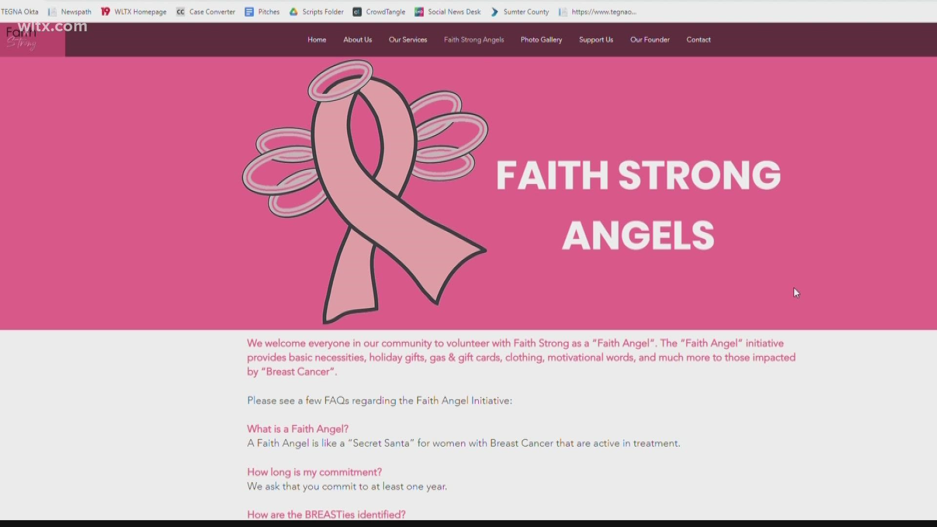 An Angel brings encouragement to those battling breast cancer