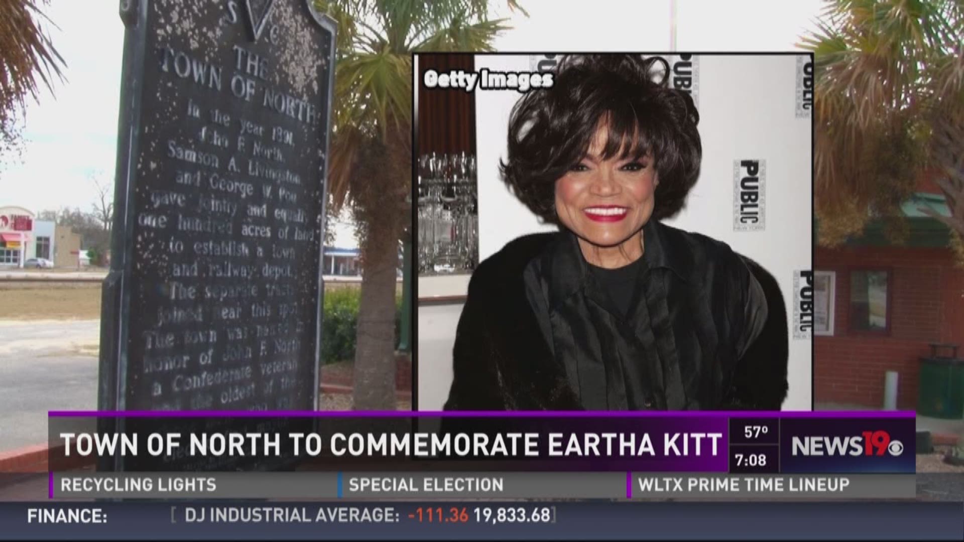 Eartha Kitt's hometown of North is planning a celebration for the singer.  News19's Lana Harris reports.