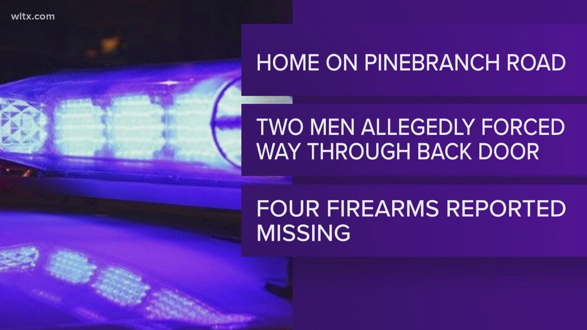 Forest Acres Police investigating theft of weapons from home | wltx.com