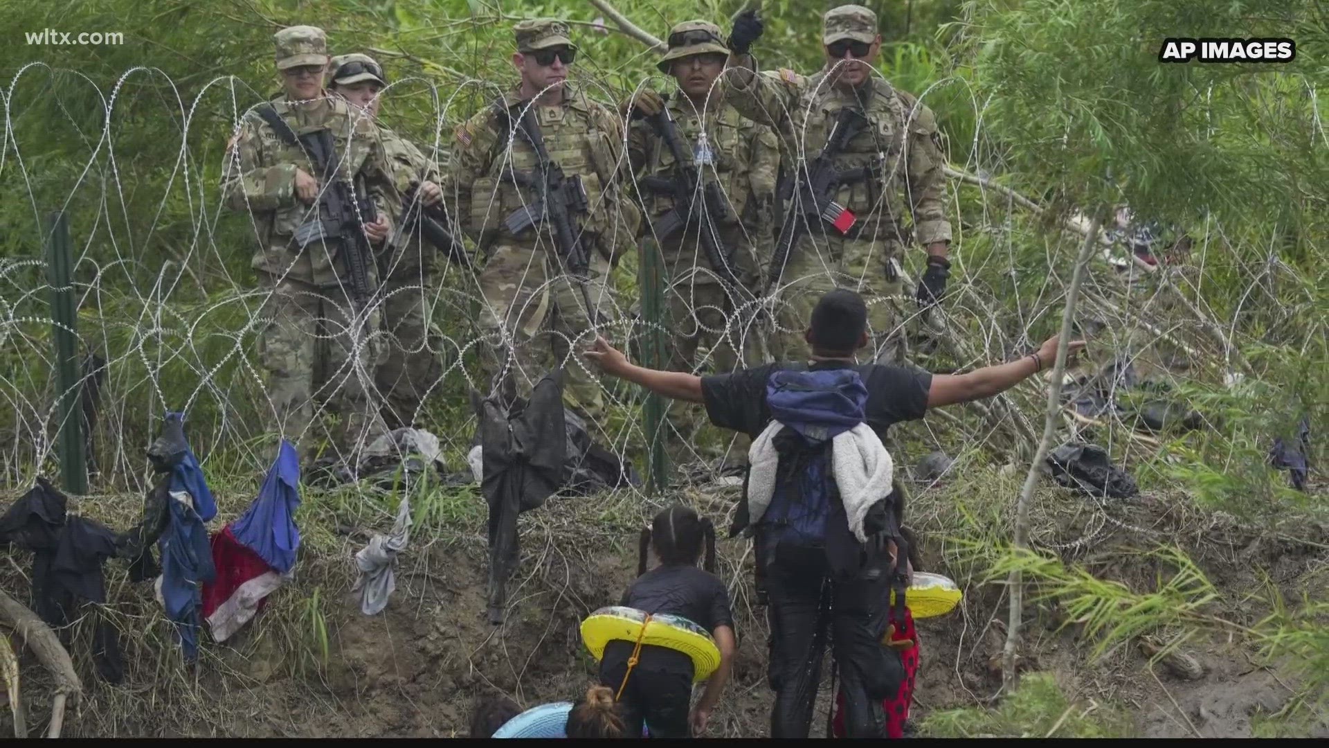 Gov. Greg Abbott issued a statement Wednesday criticizing President Joe Biden's border policies and declaring Texas' right to defend itself against an "invasion."