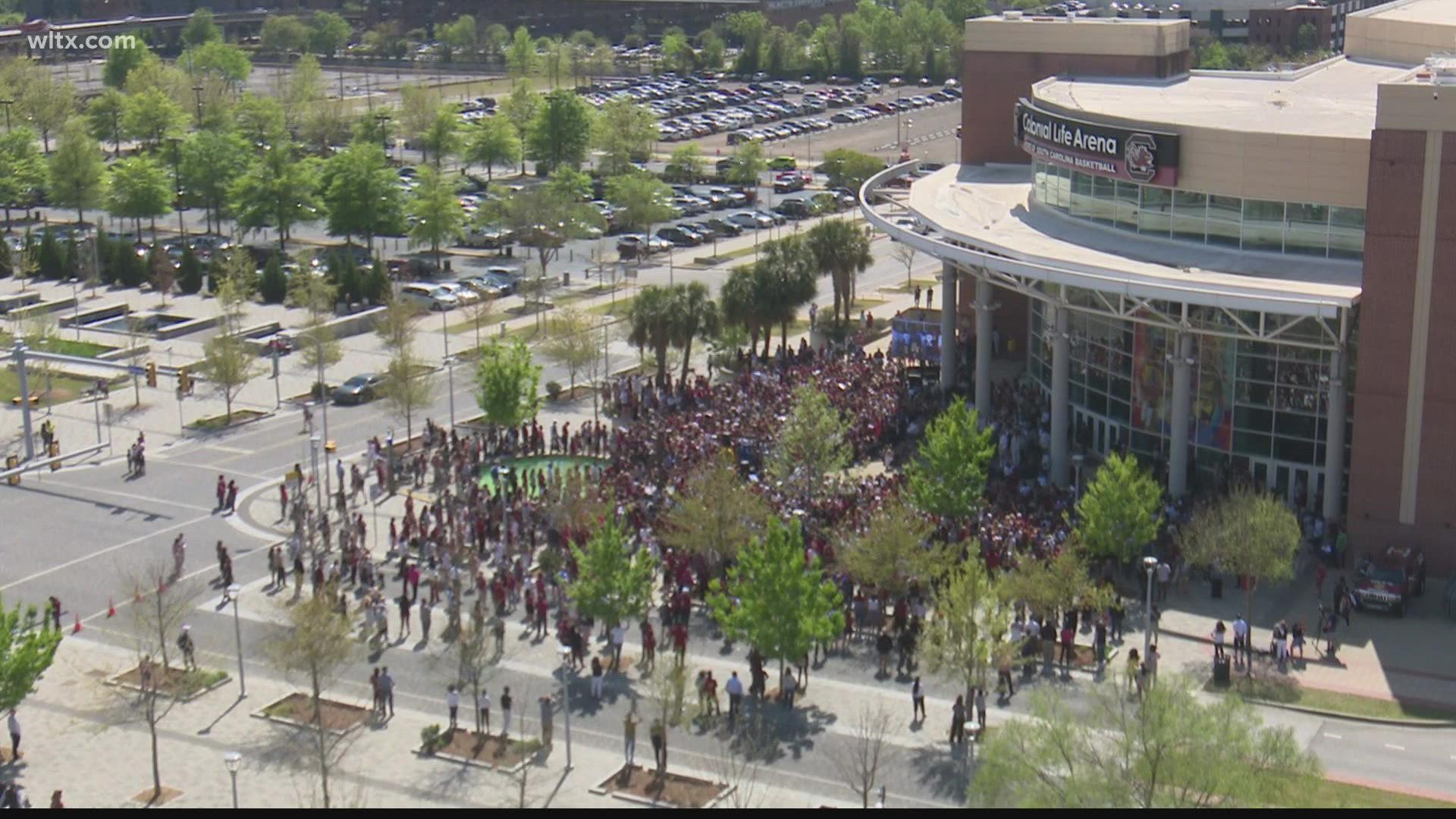 Coach Dawn Staley says fans played a large role in the team's success this season.