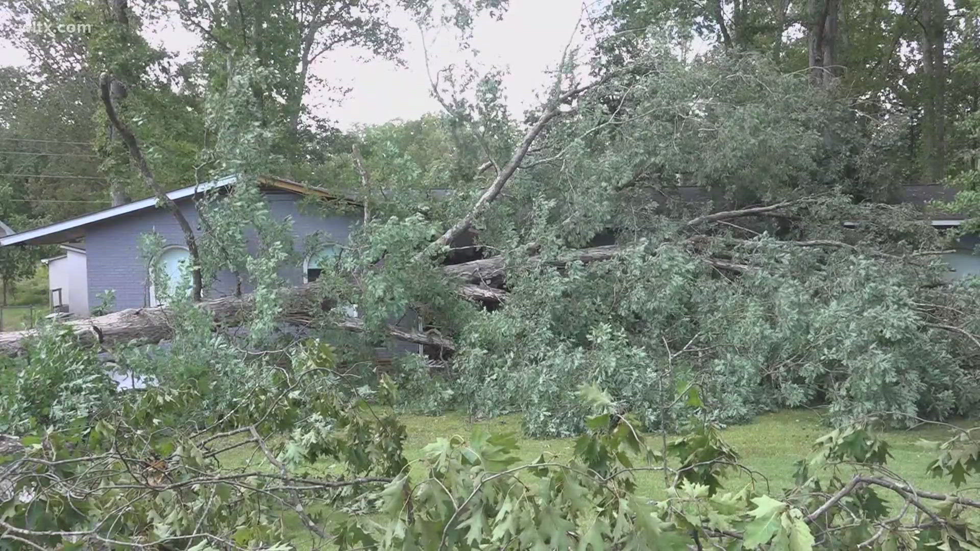 The storm first brought flooding, and then high winds that triggered power outages and damage to homes and roads.